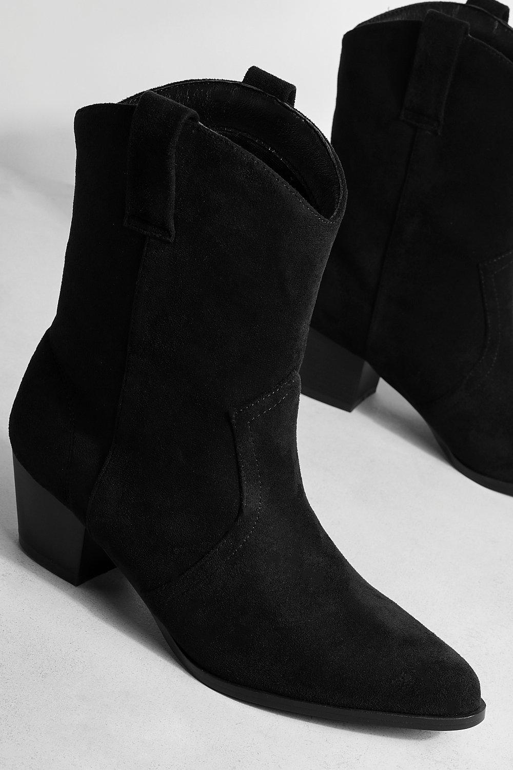 Cowboy ankle shop boots black