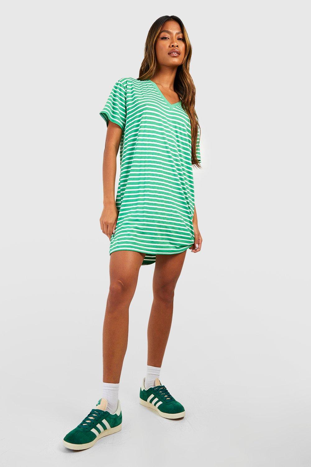 Green oversized store t shirt dress