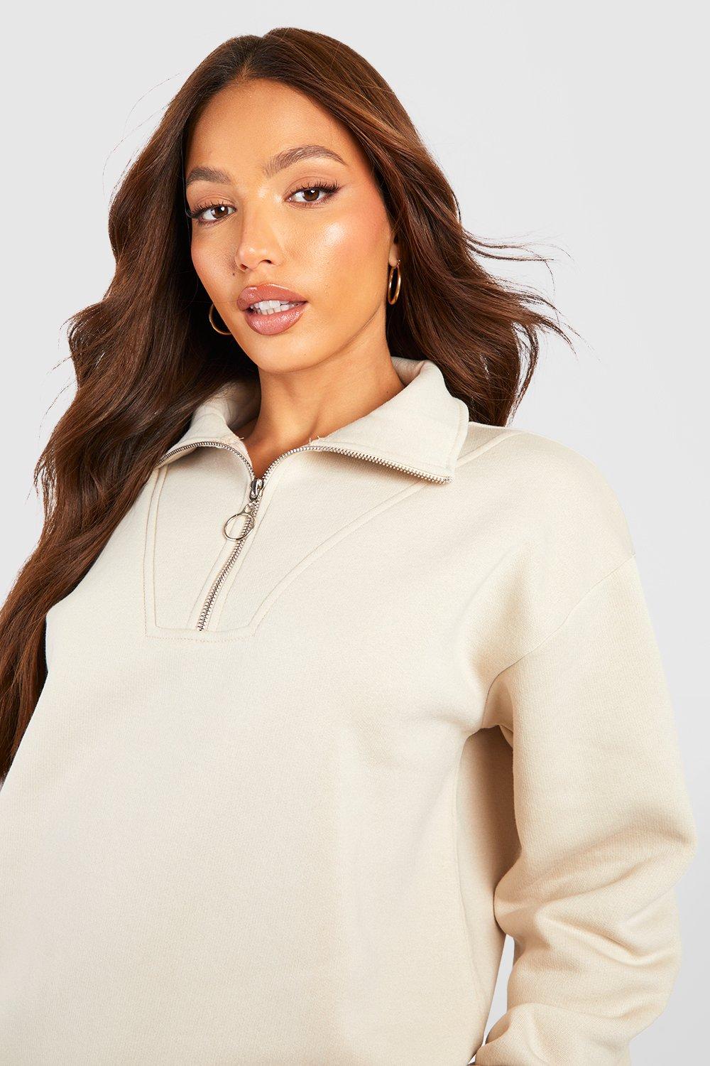 Beige half zip sale