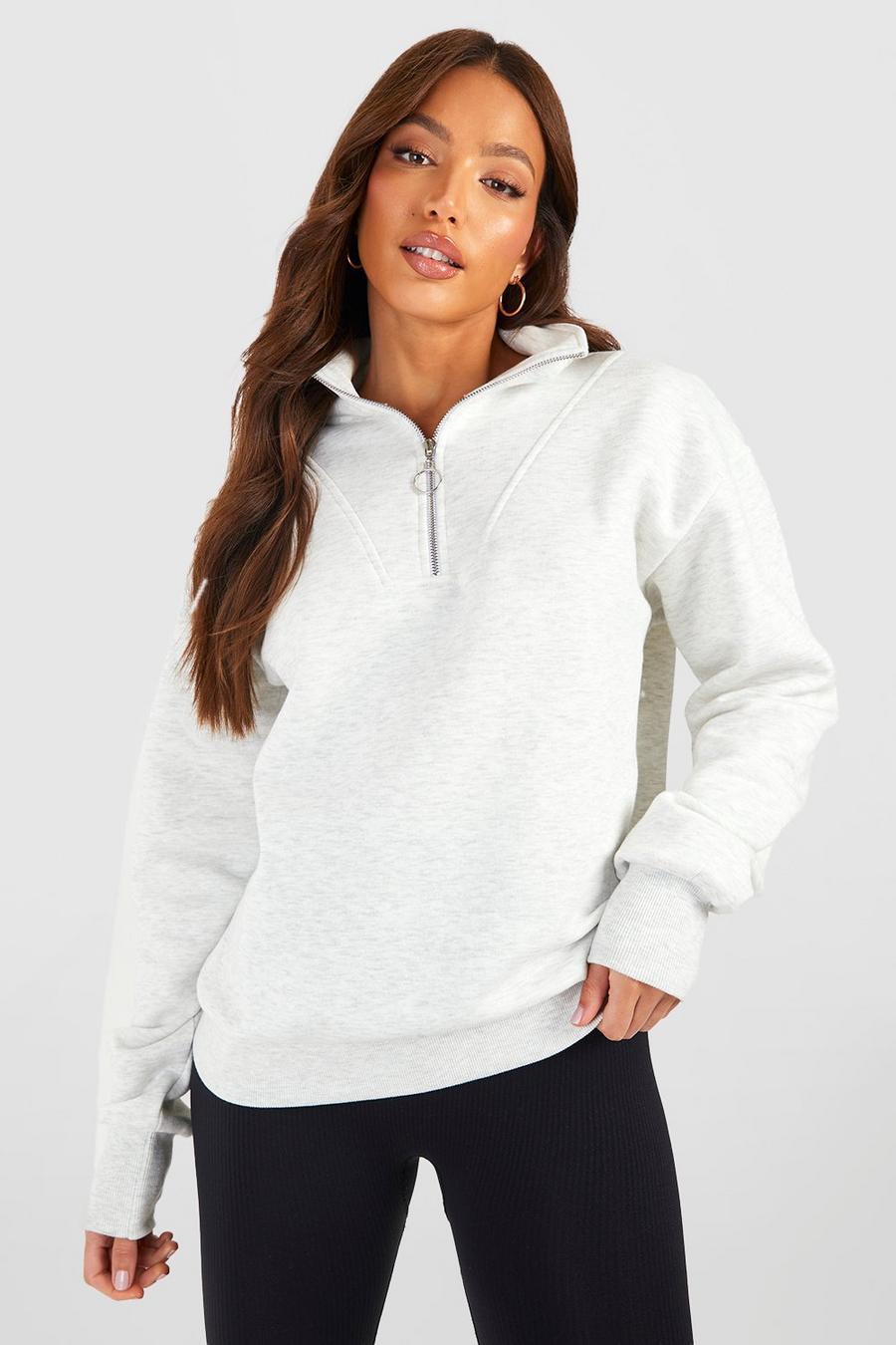 bez Tall O Ring Detail Half Zip Sweatshirt