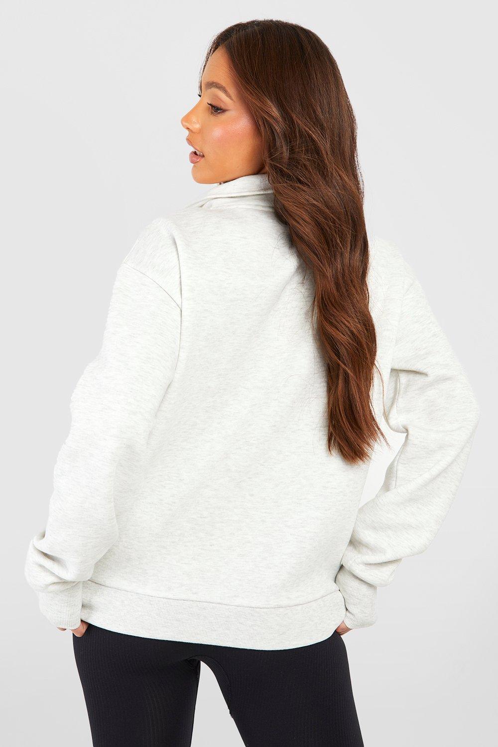 Tall O Ring Detail Half Zip Sweatshirt | boohoo