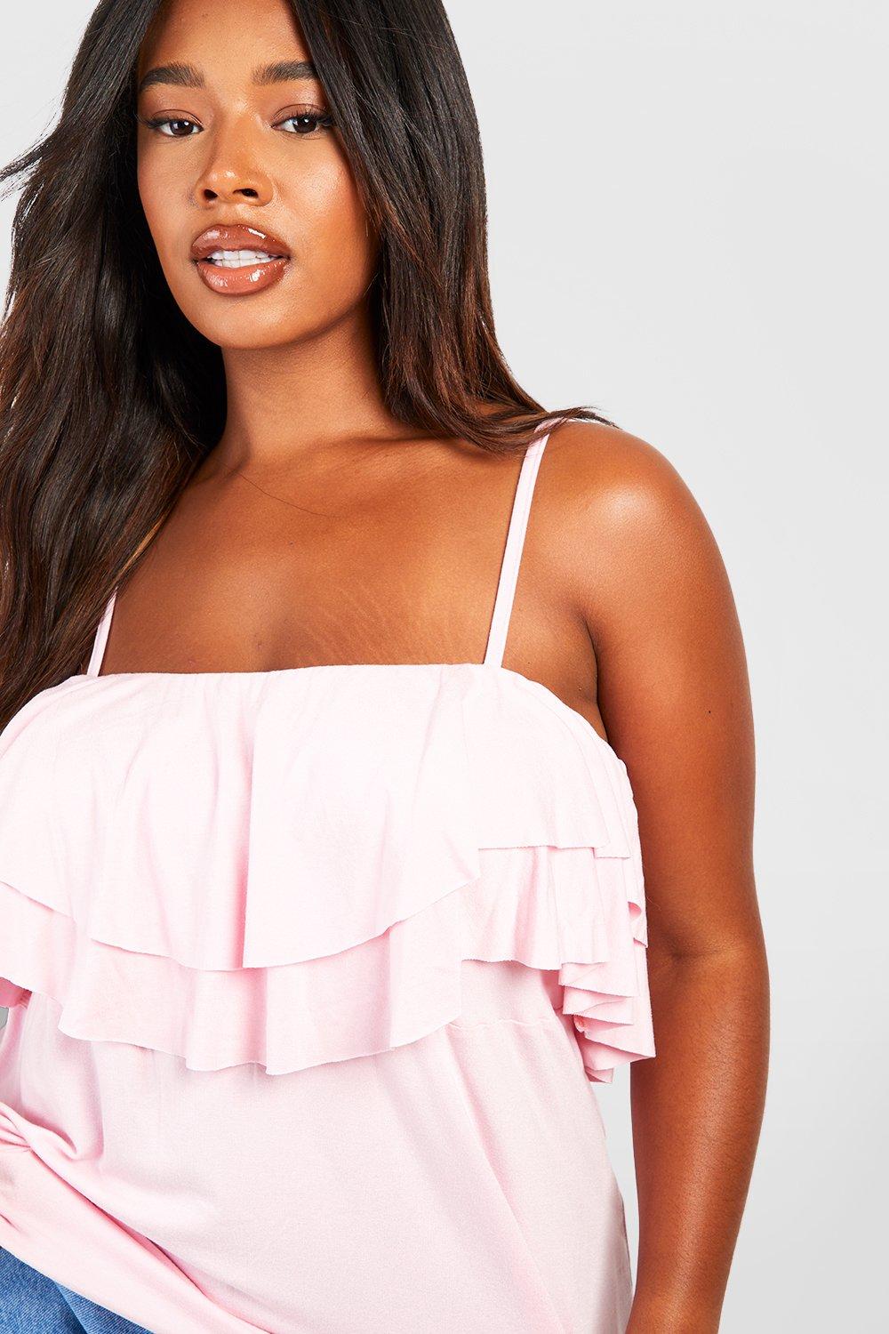 Boohoo store ruffle top