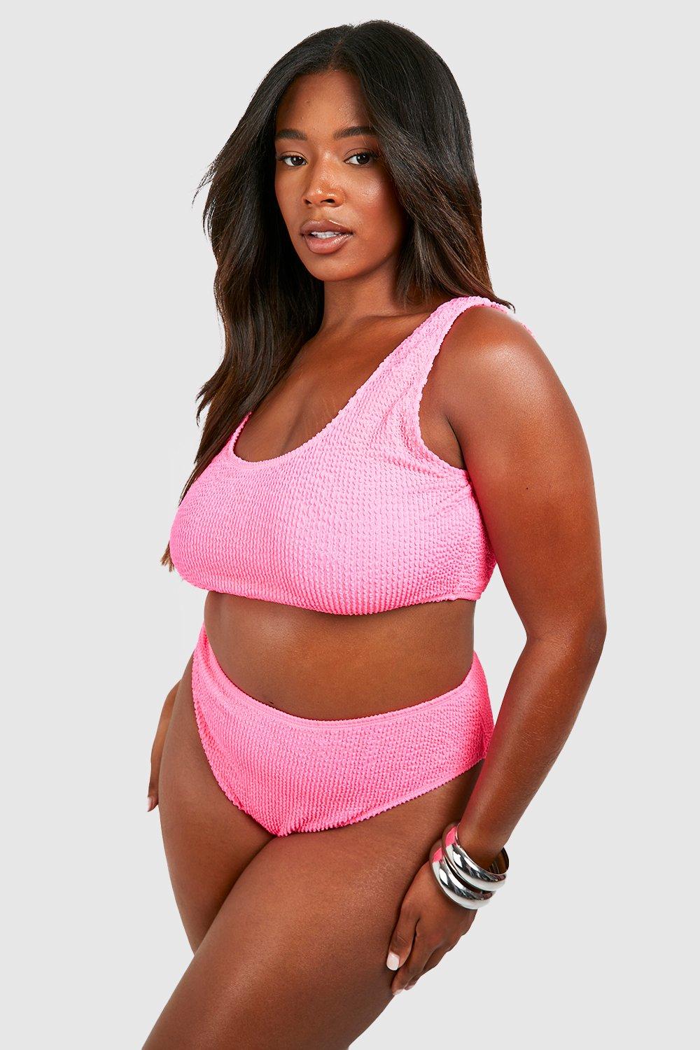 Plus size pink bikini on sale