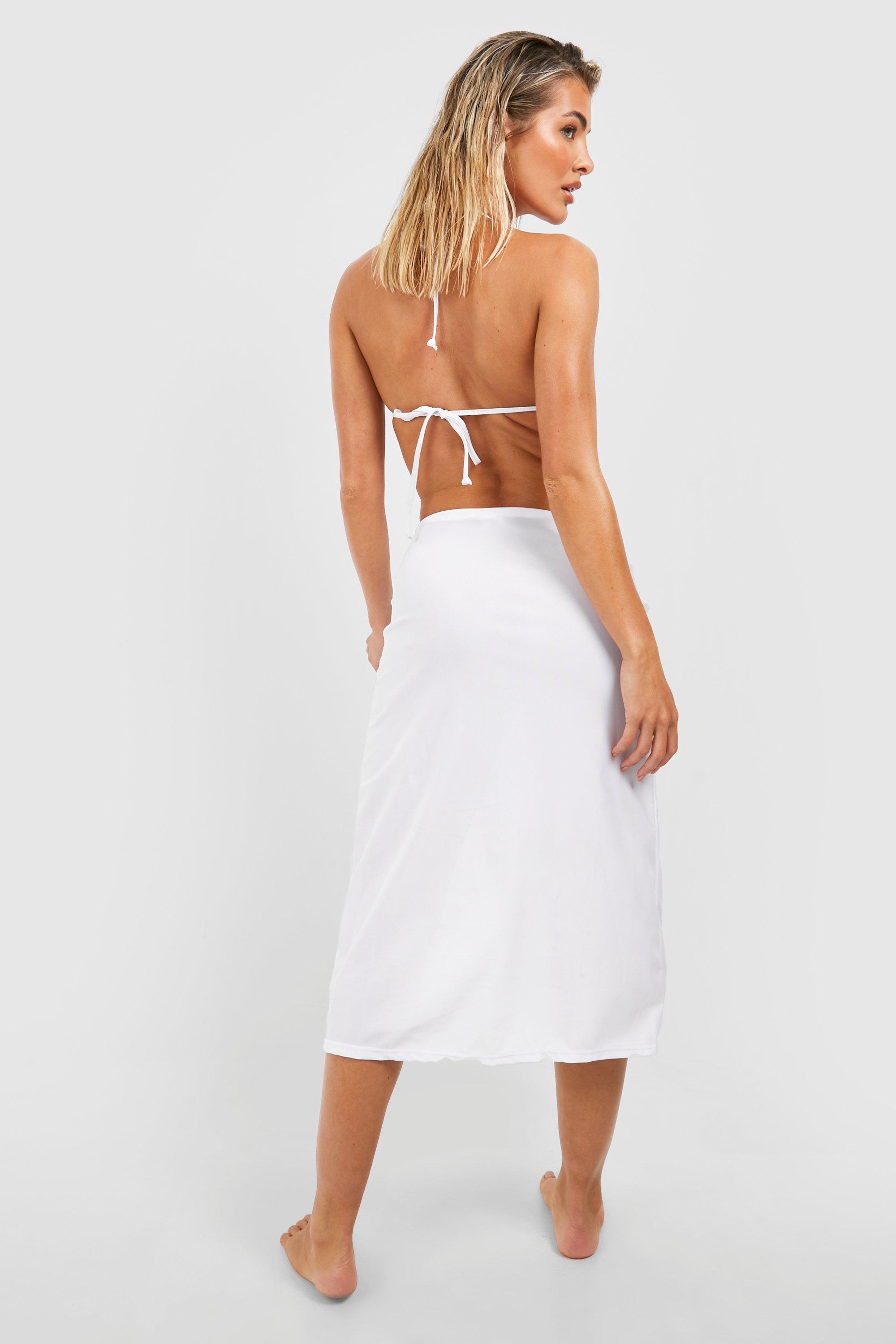 White midi hotsell beach skirt