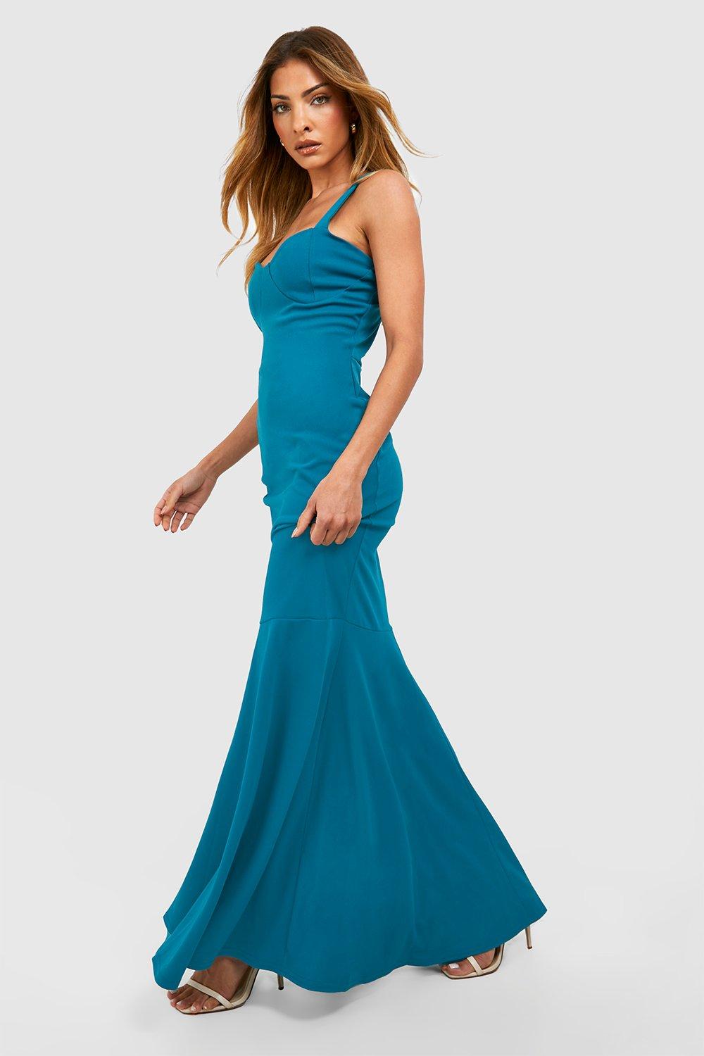 Fitted Fishtail Maxi Bridesmaid Dress