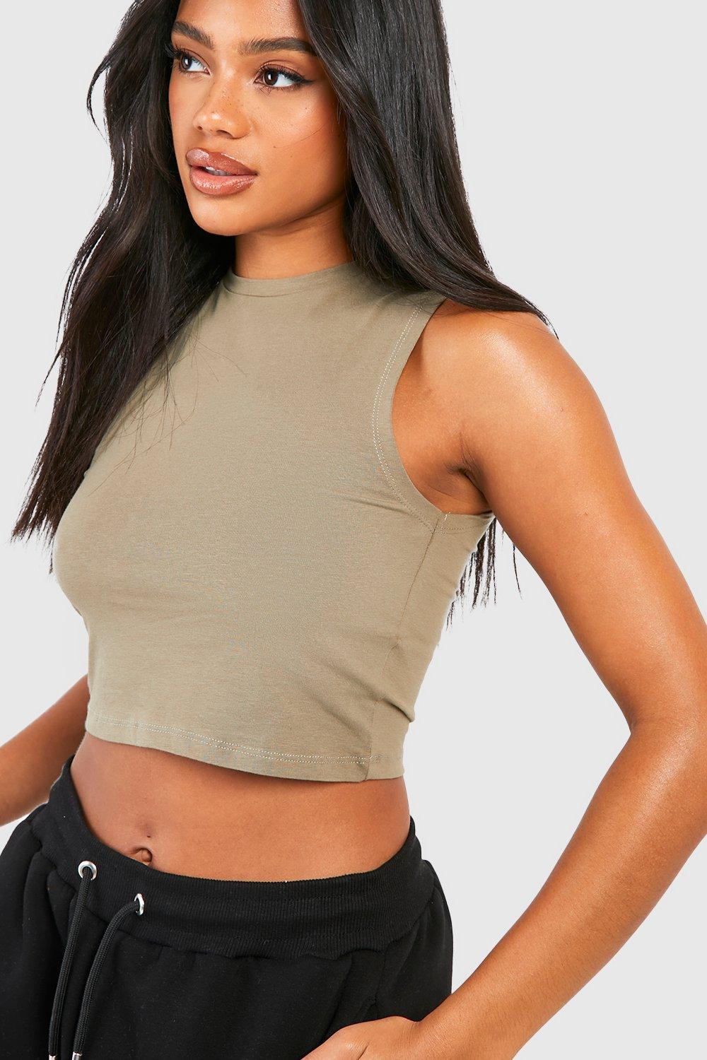 High Neck Crop Top