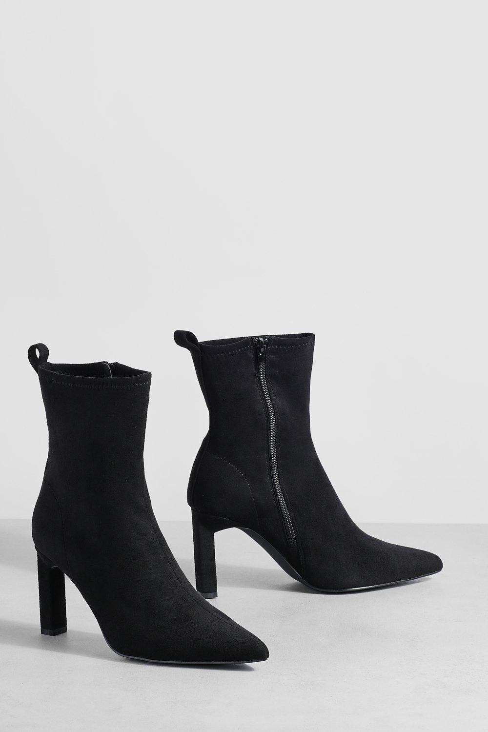 Flat black sale boots wide fit