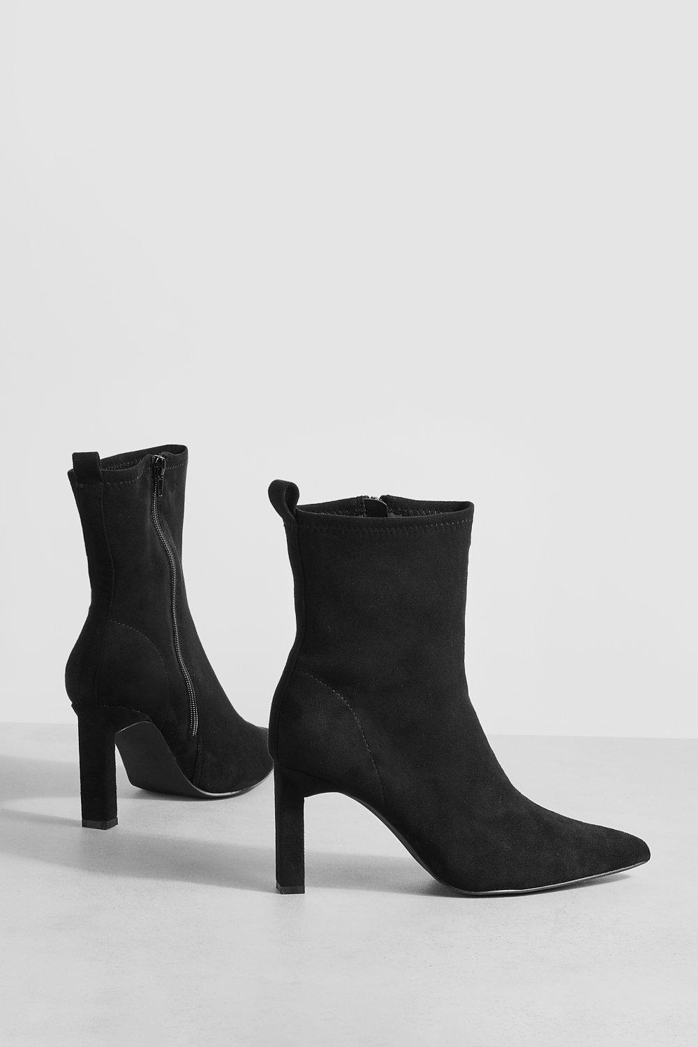 Flat heel store sock booties