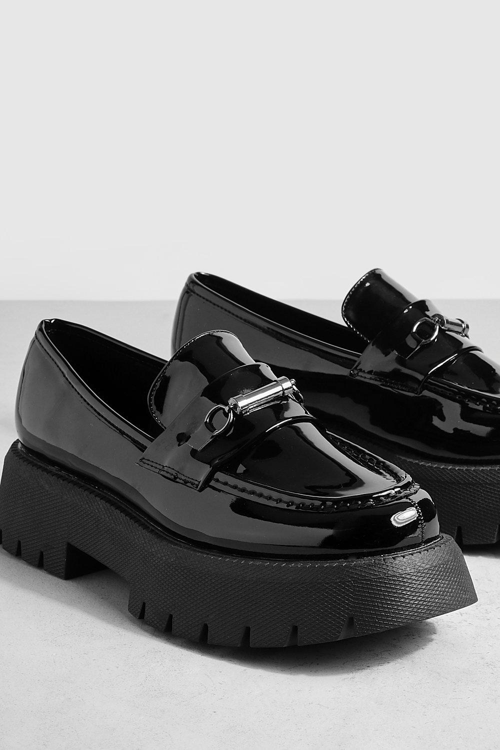 Womens black loafers wide hot sale fit