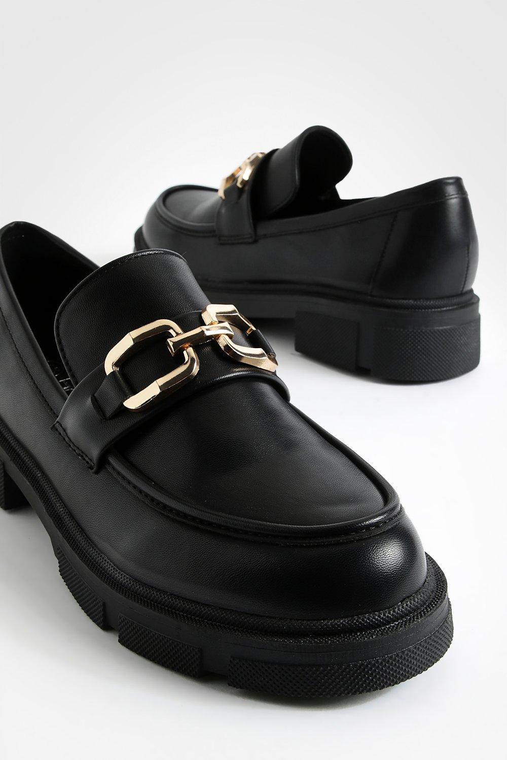 Loafers Met Dikke Zool En Vierkante Zoom boohoo