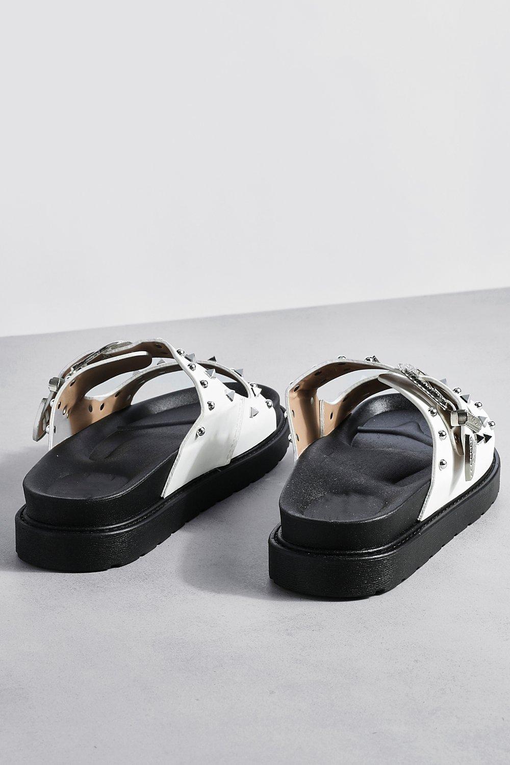 Womens studded online sliders