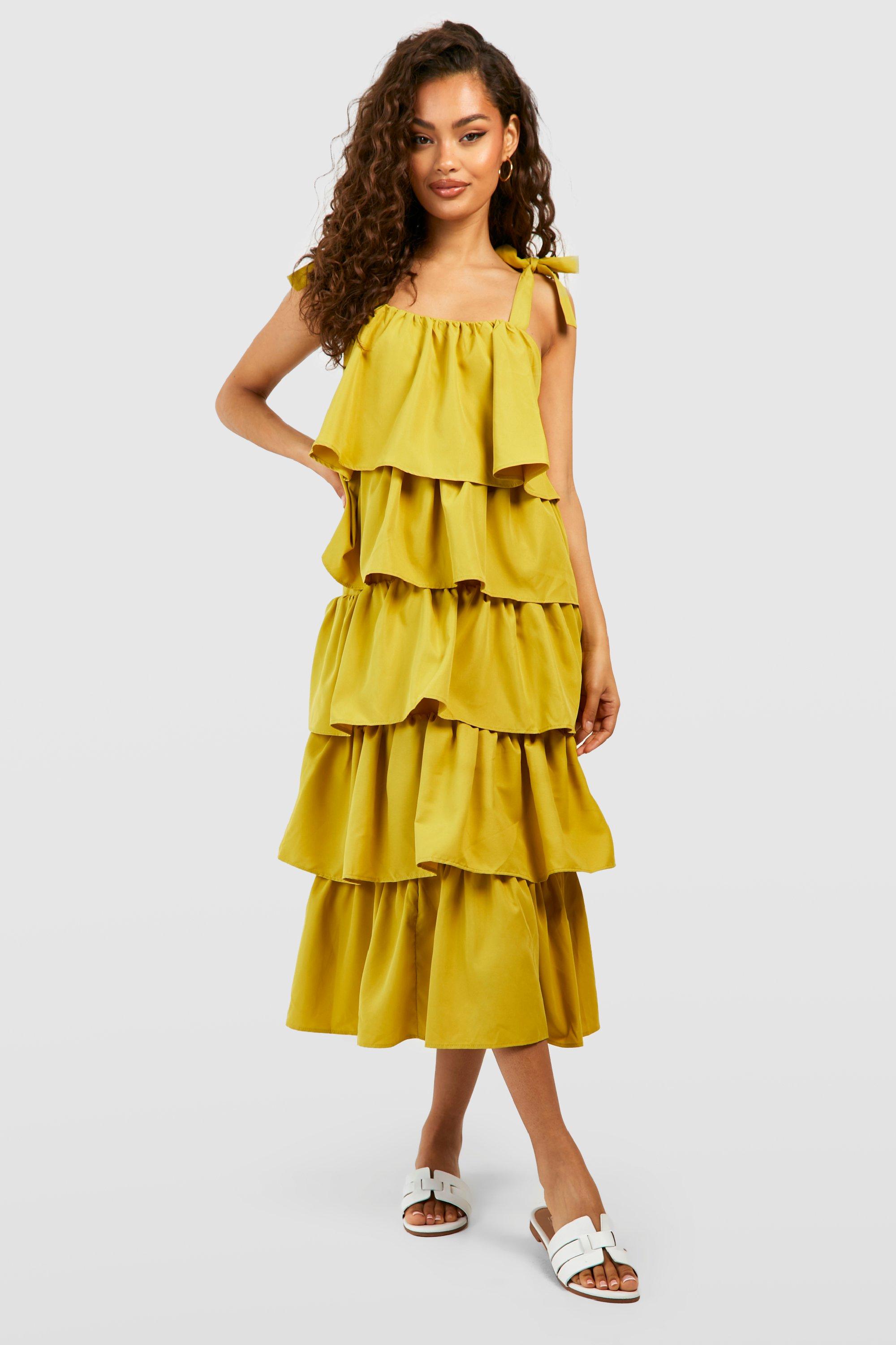 Ruffle Tiered Midi Dress