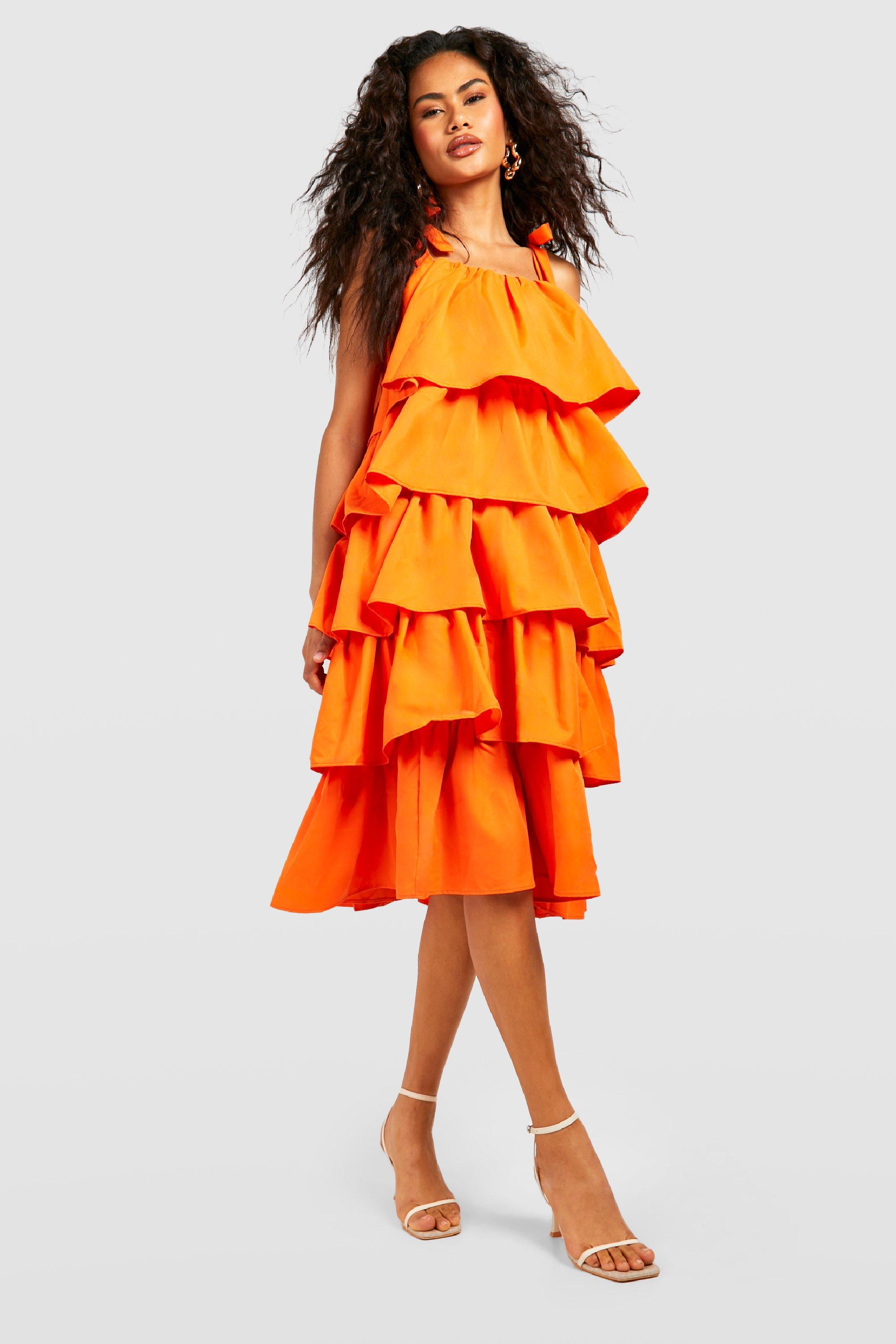 Ruffle Tiered Midi Dress