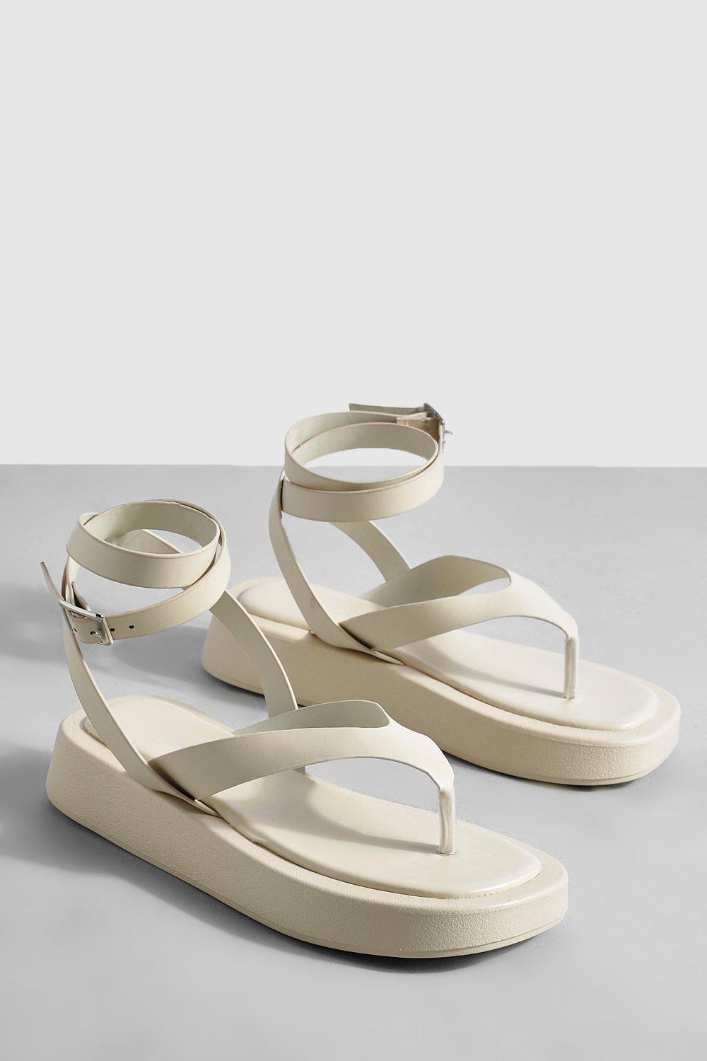 Strappy Chunky Platform Flip Flops