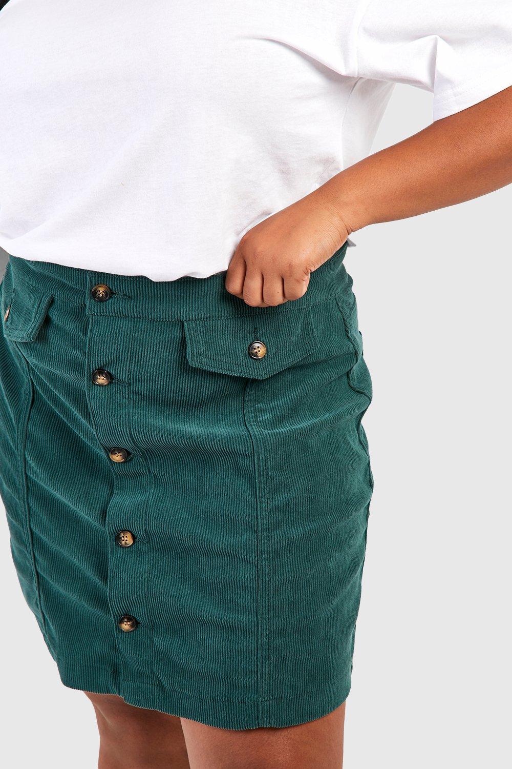 Cord on sale skirt boohoo