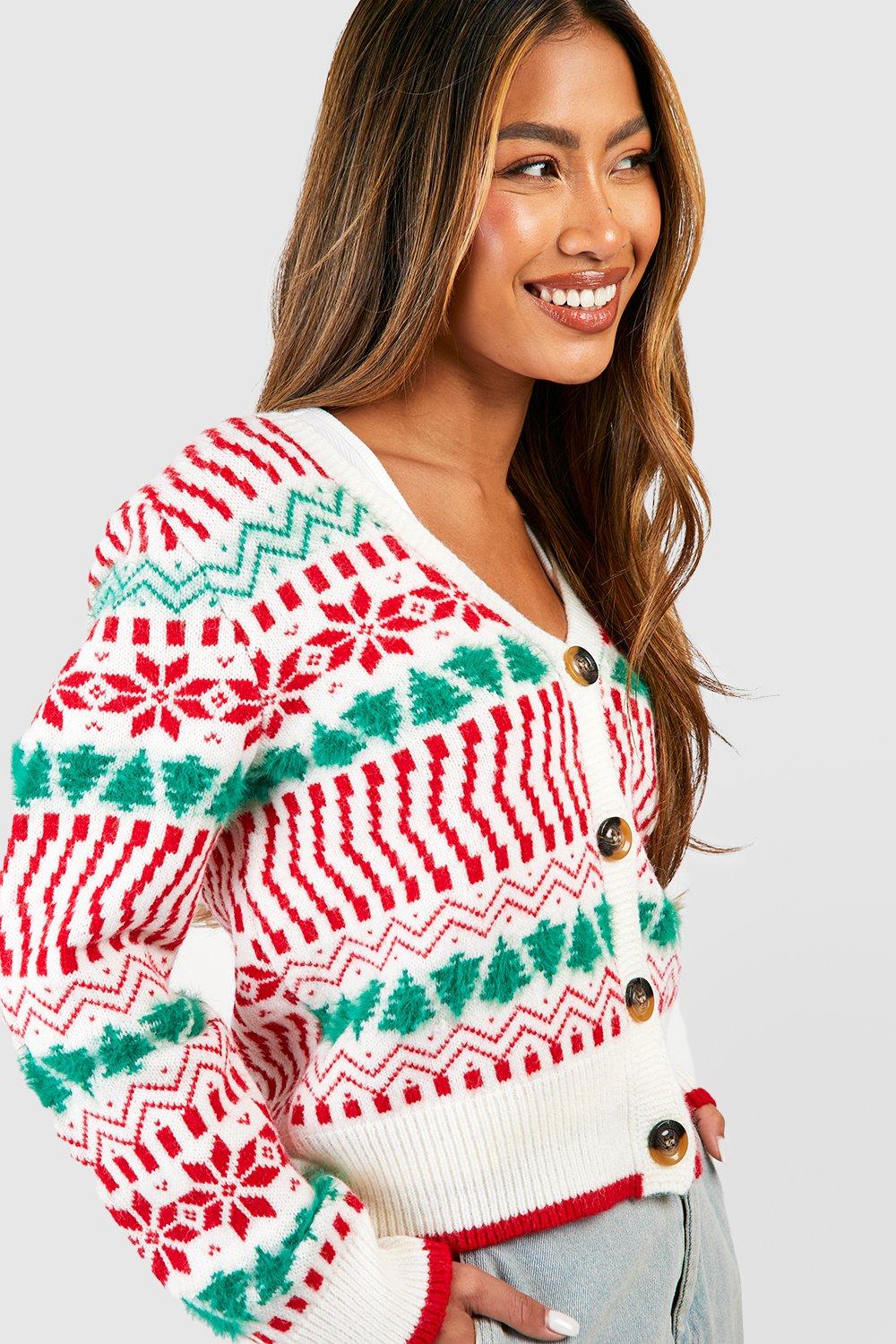 Fair isle shop cardigan womens