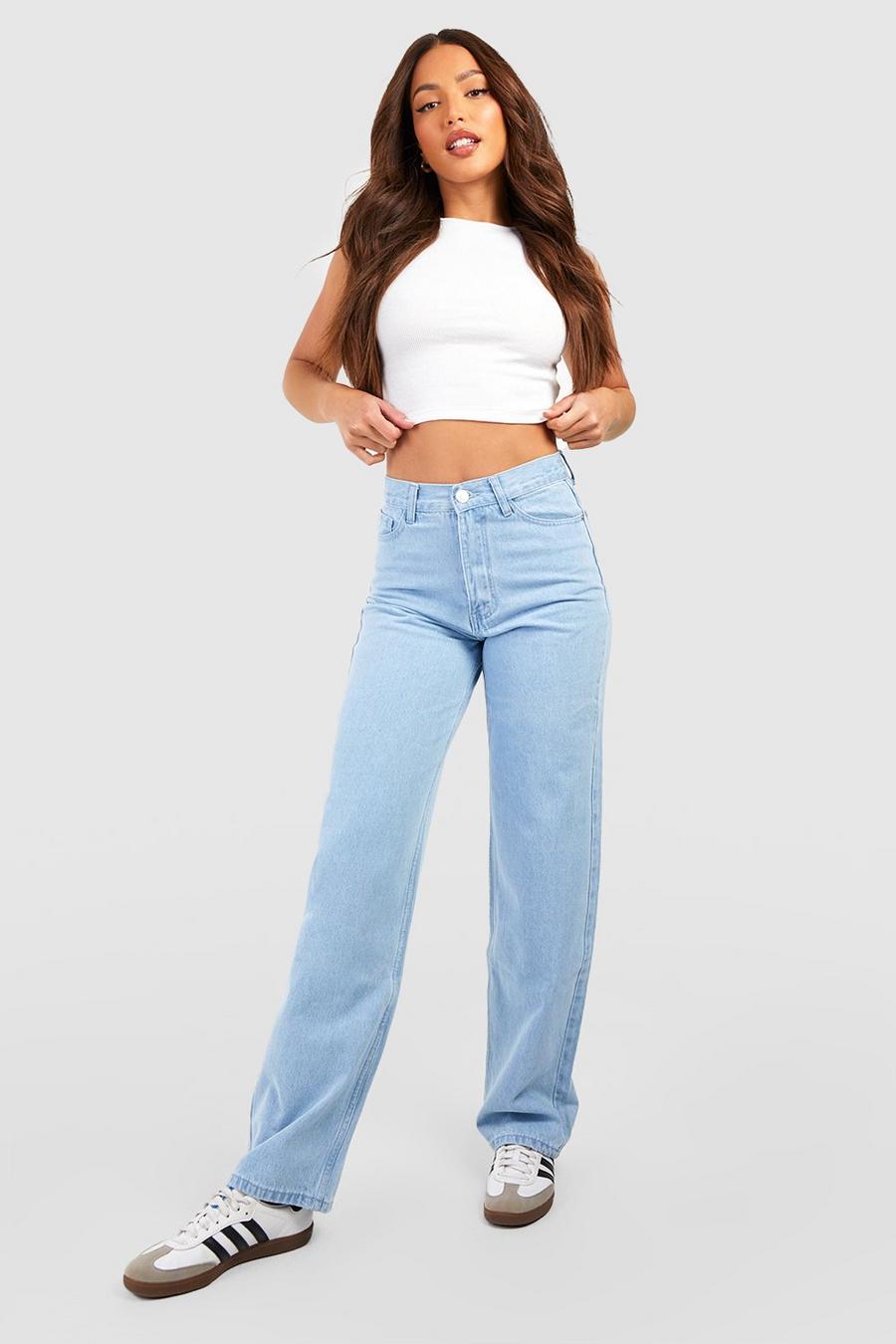 Tall High Rise Light Blue Boyfriend Jeans image number 1
