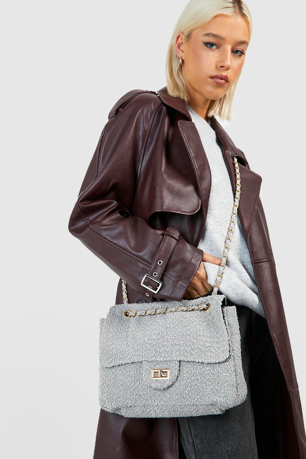 Two For One Perforated Mini Satchel With Chain