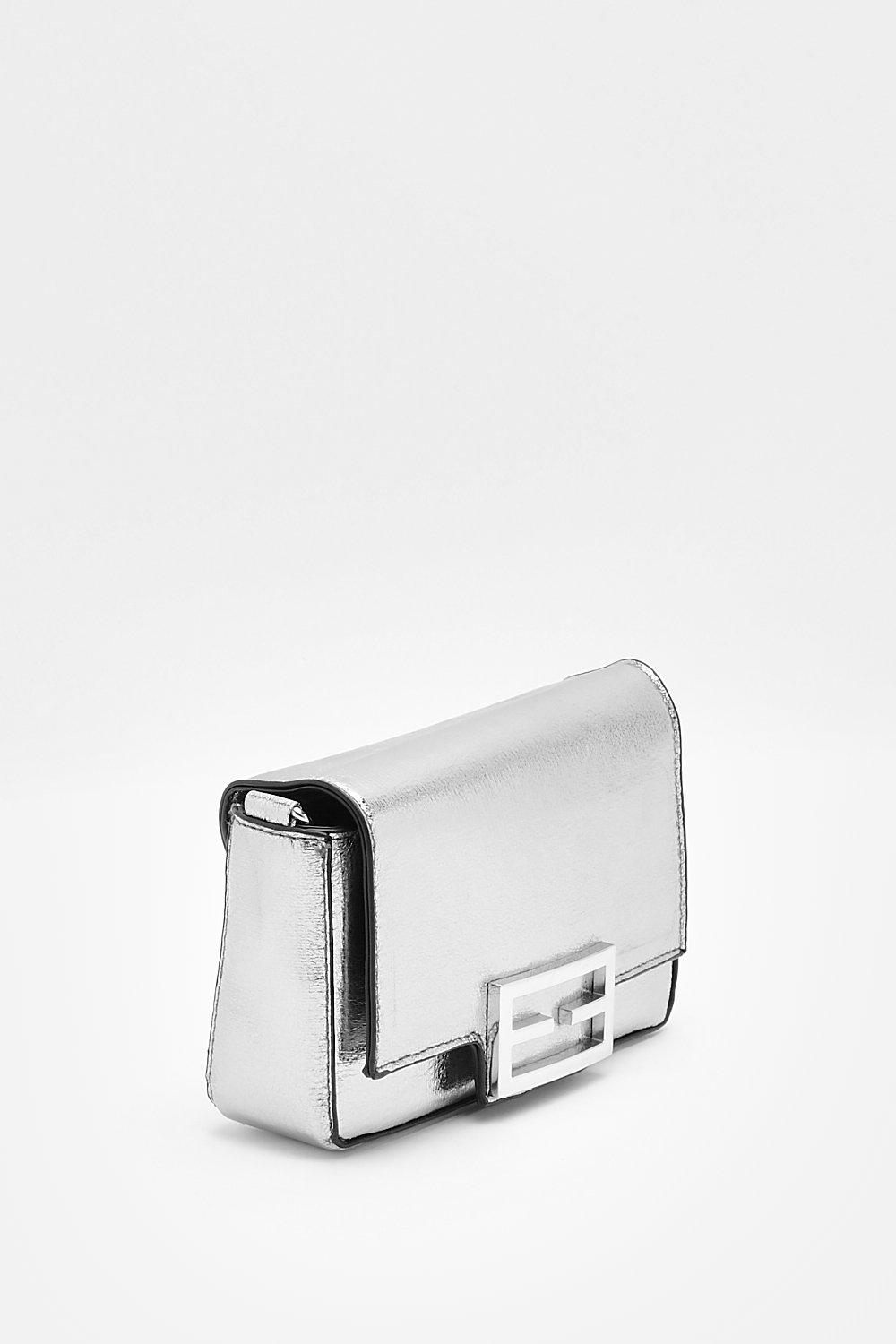 Boohoo hot sale silver bag