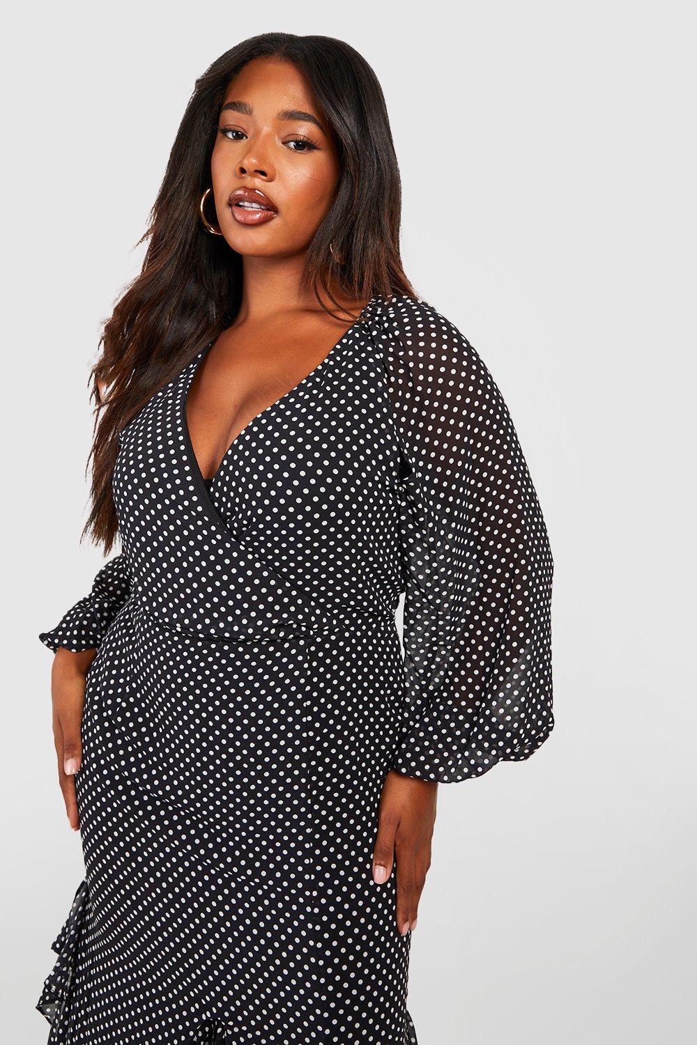 Frilly polka cheap dot dress