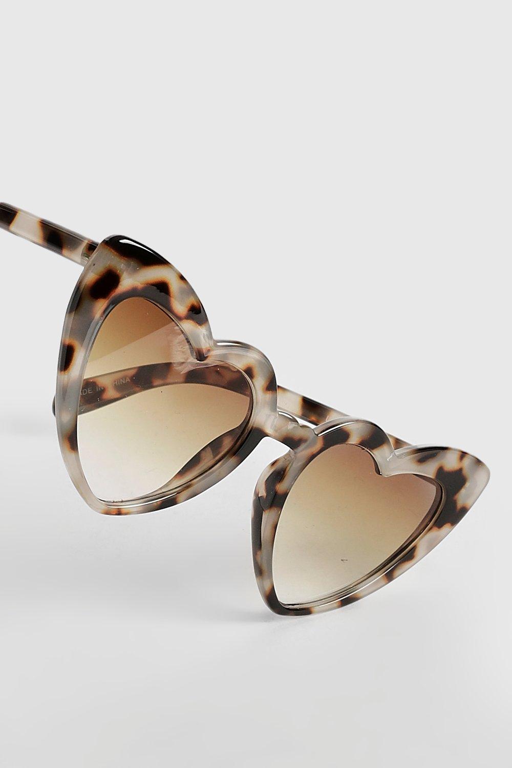 Tortoise shell store heart sunglasses