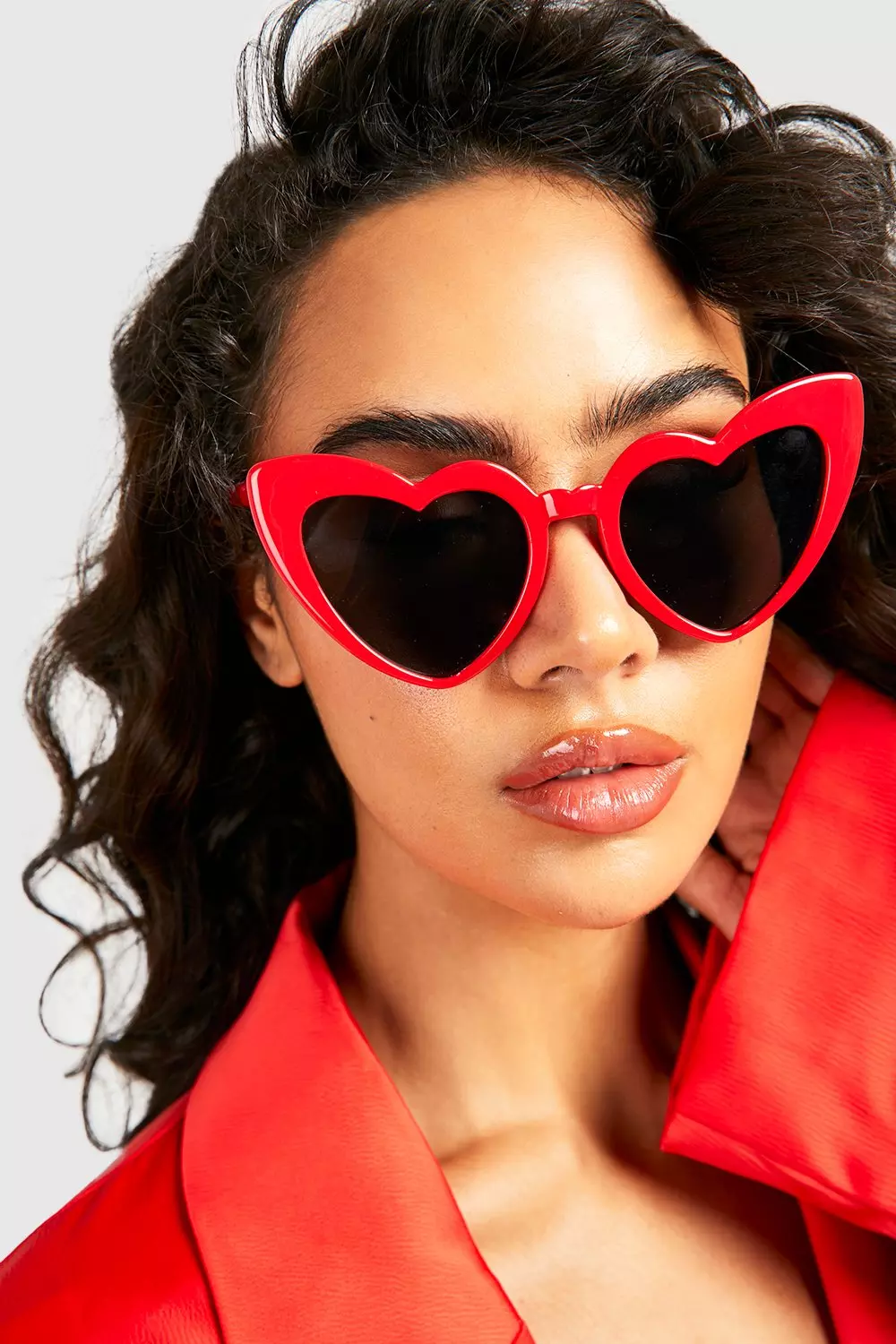 Saint laurent red heart sunglasses deals