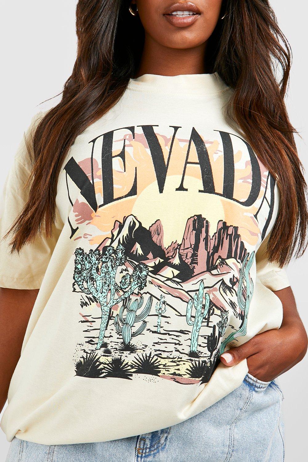 Womens Plus Nevada Western Oversized T-shirt | Boohoo UK