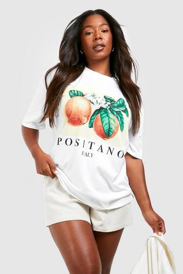 Plus Positano Oversized T-shirt white