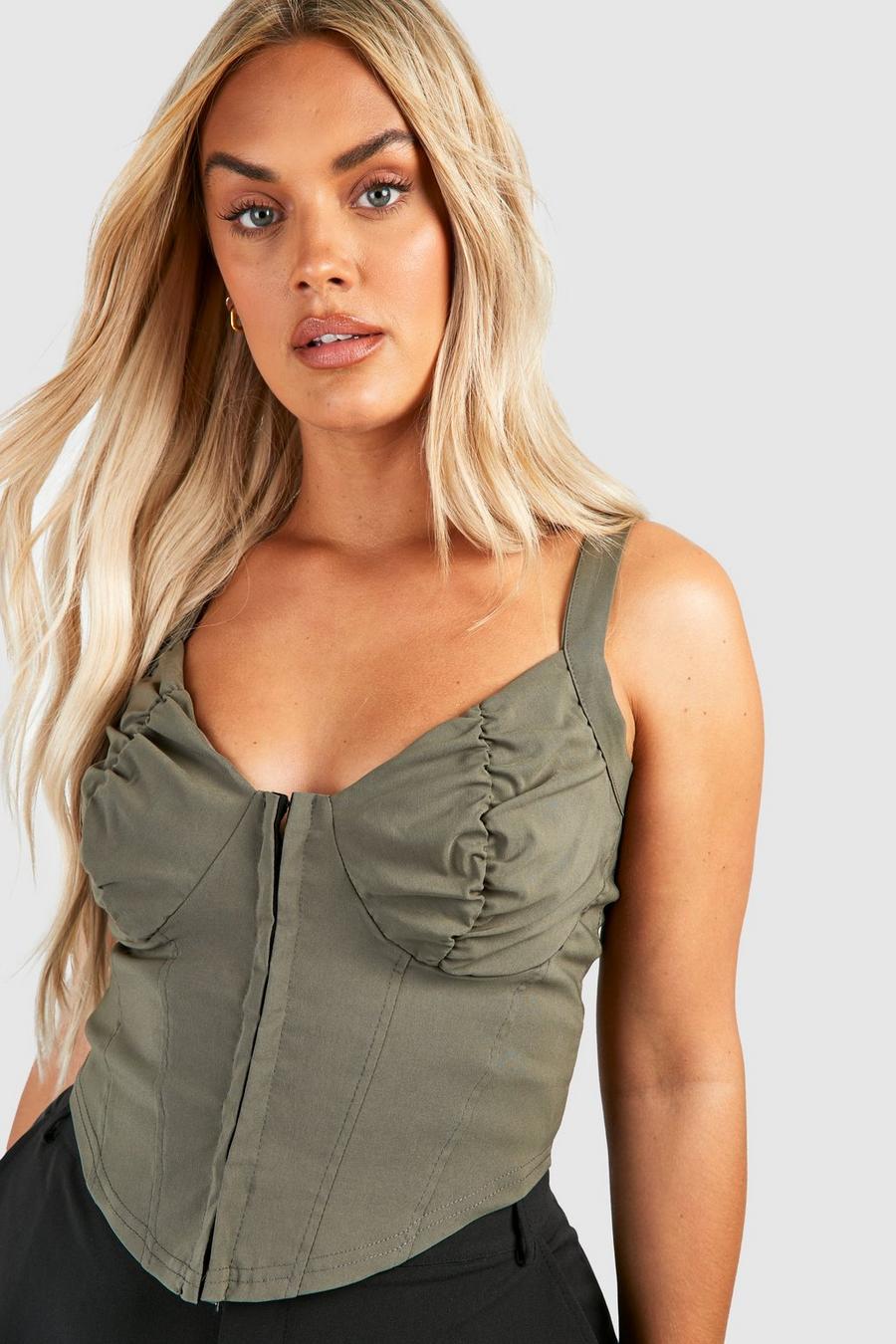 Olive Plus Hook And Eye Corset Top  image number 1