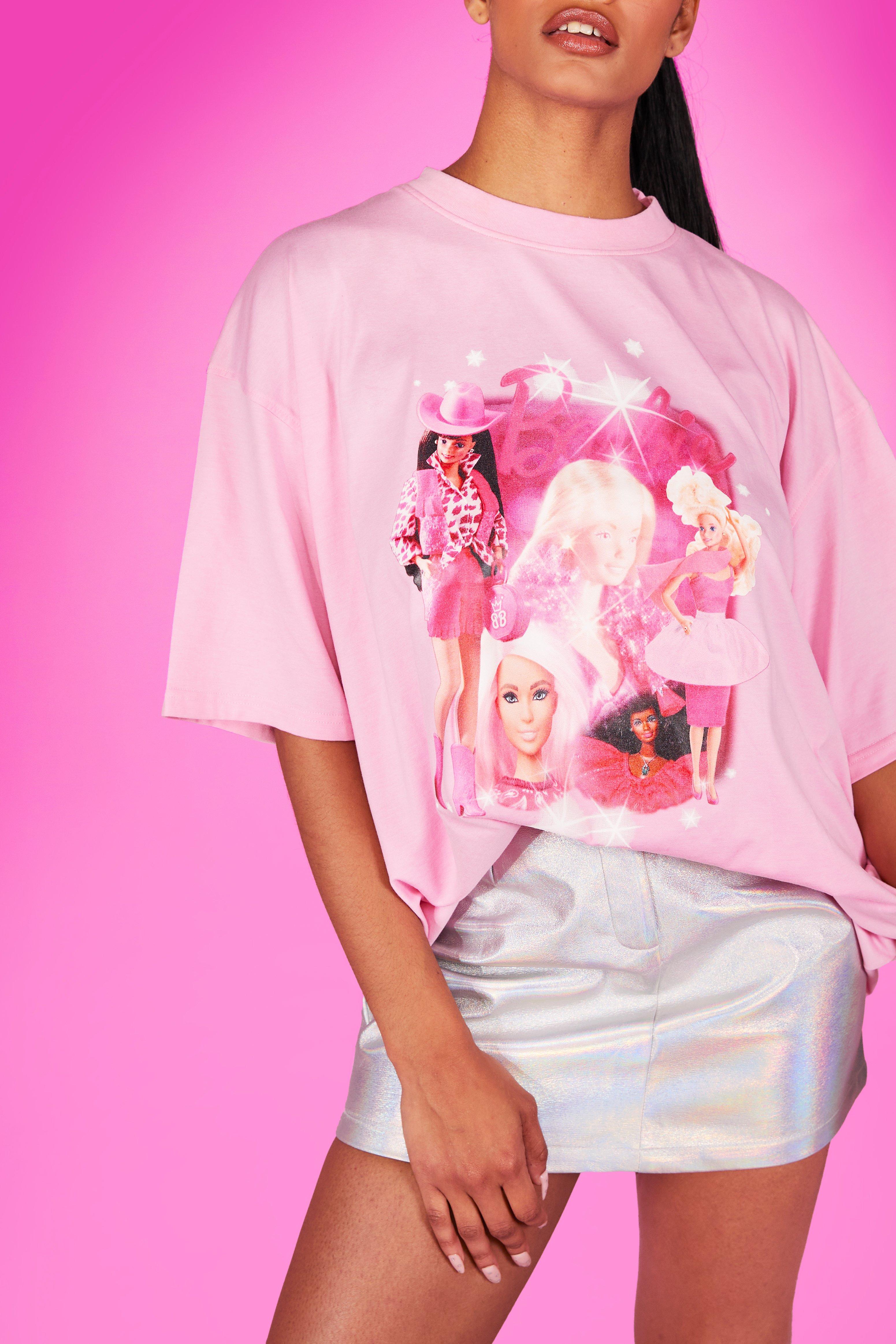 T-shirt Feminina Over Barbie Pink Doll Petit Rosè Caramelo