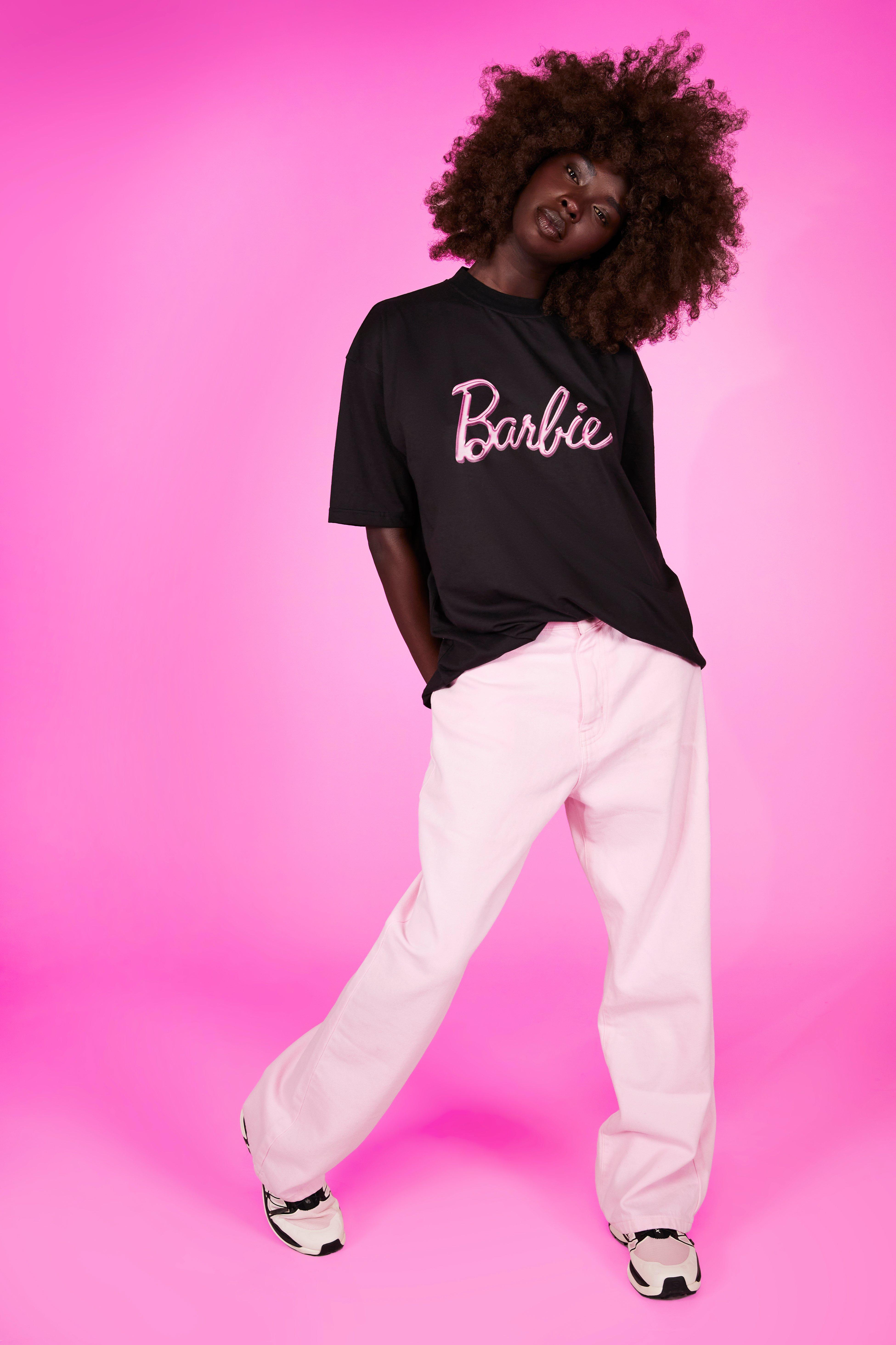 Women's Barbie Slogan Printed Oversized T-shirt