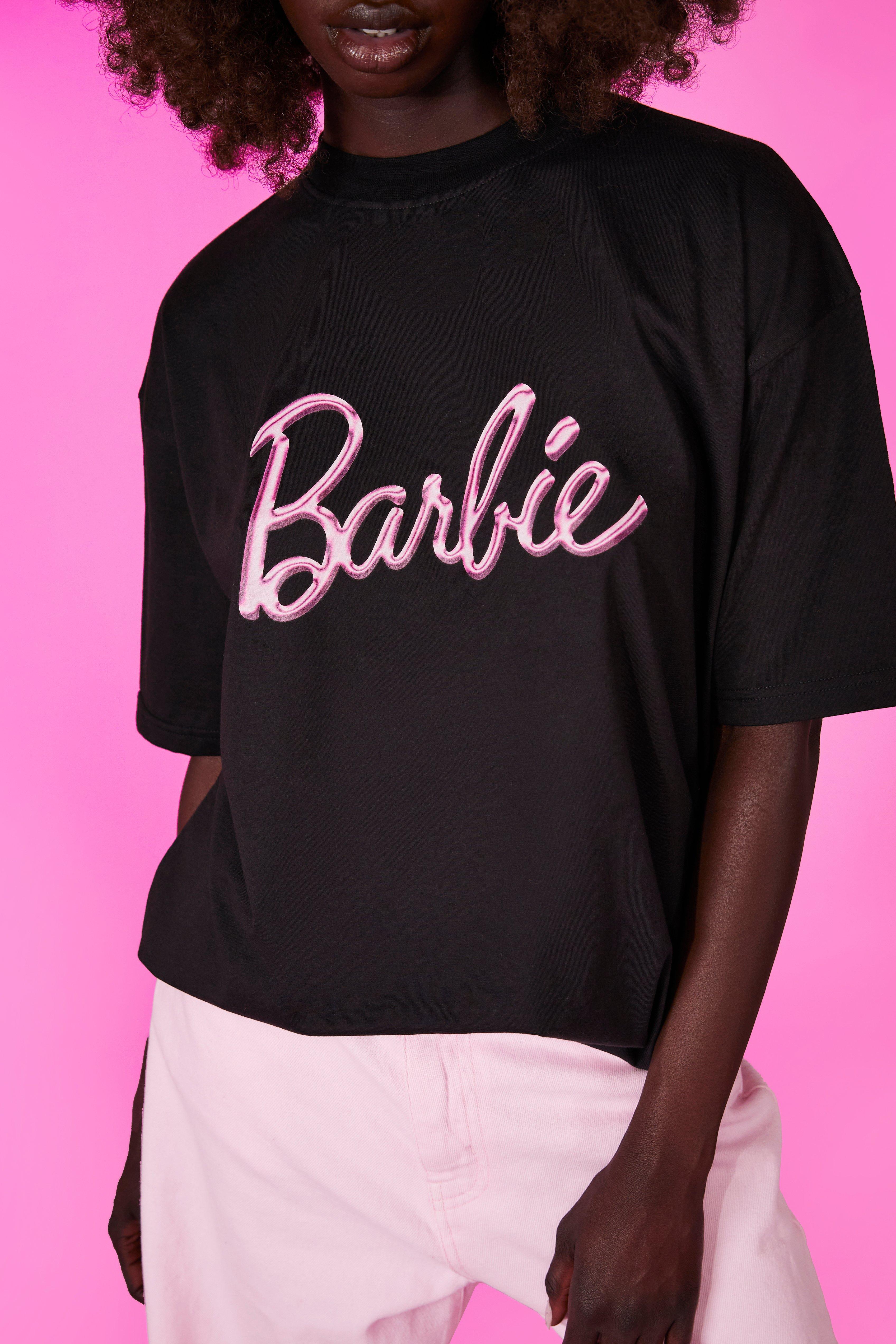 Women's Barbie Slogan Printed Oversized T-shirt