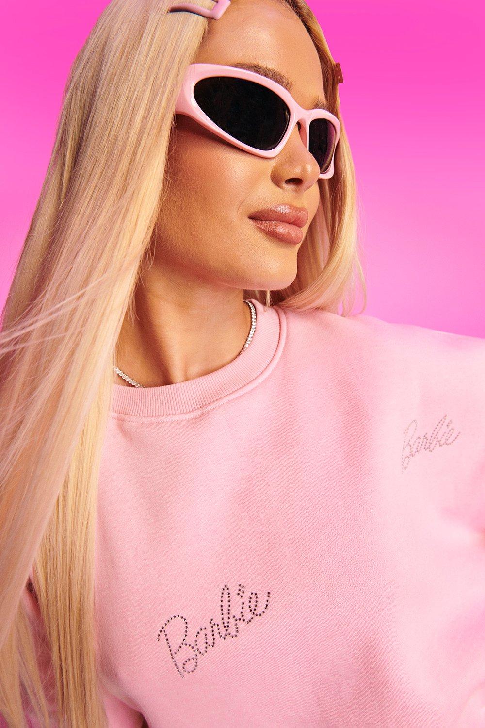 Barbie Sweatshirt mit Strass-Slogan