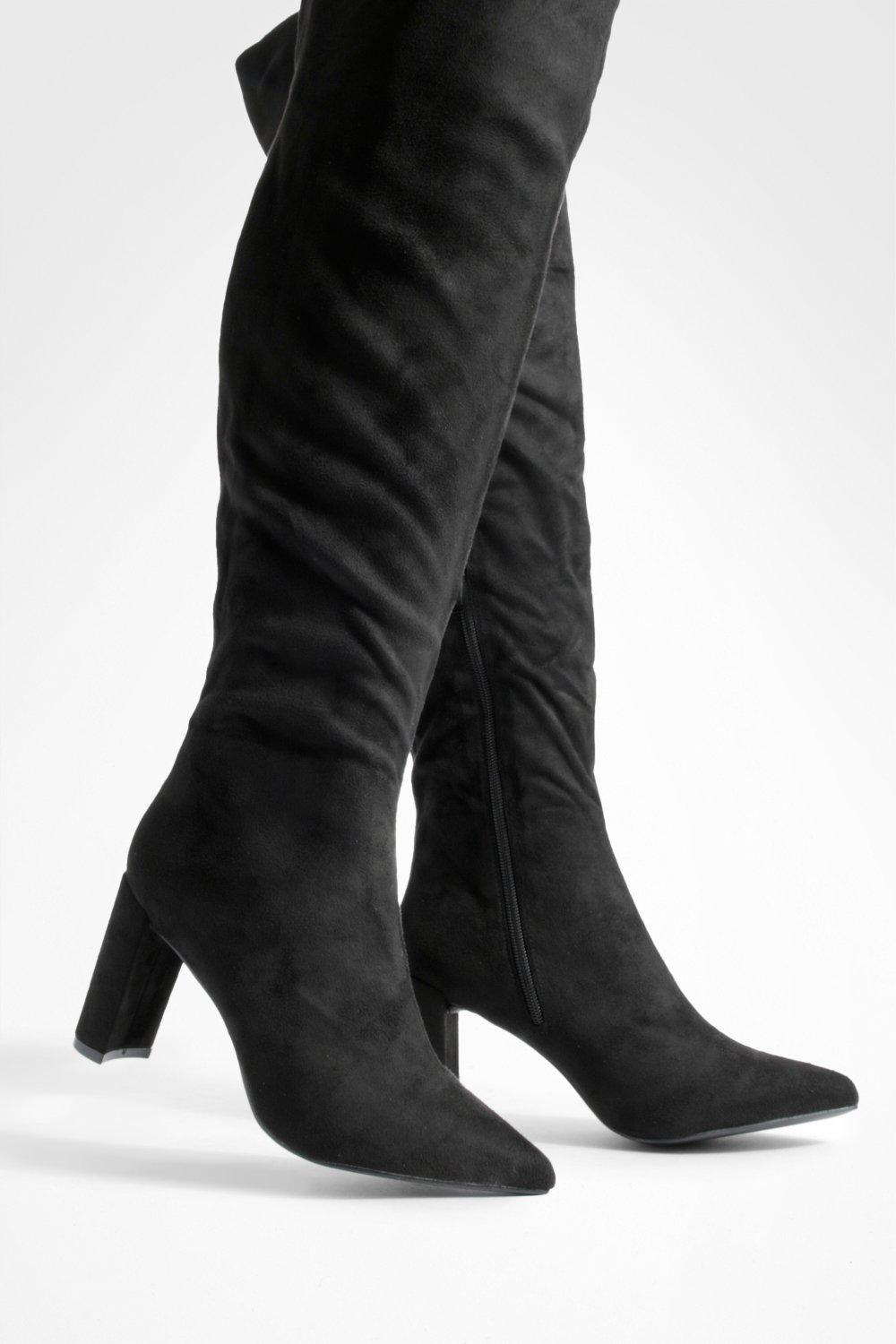 Wide fit thigh high on sale boots