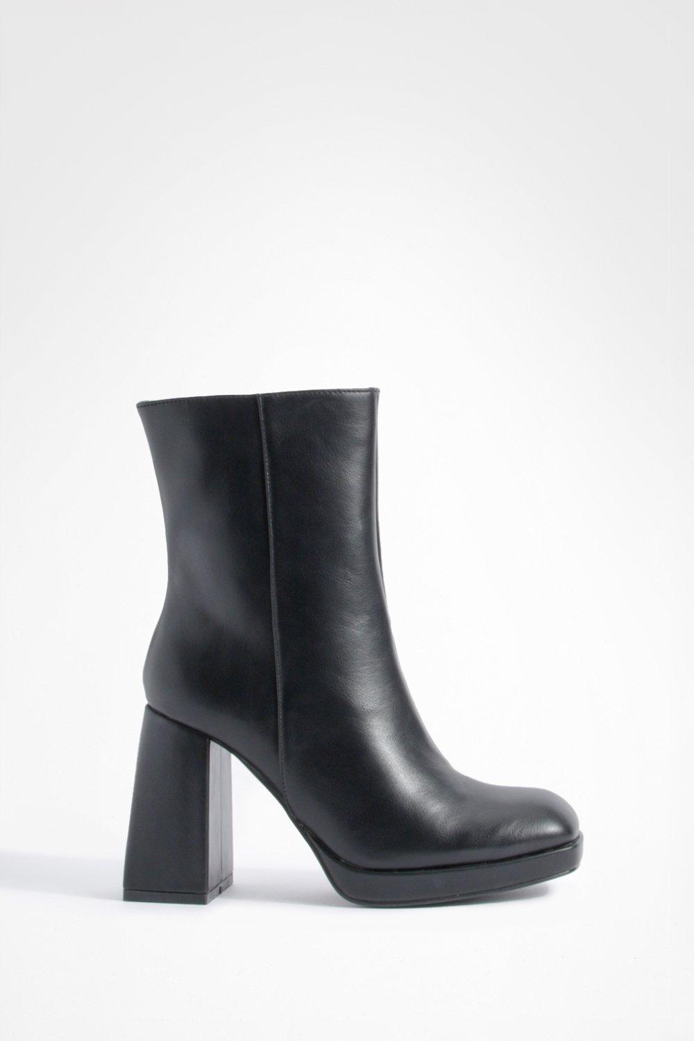 Wide fit cheap platform boots