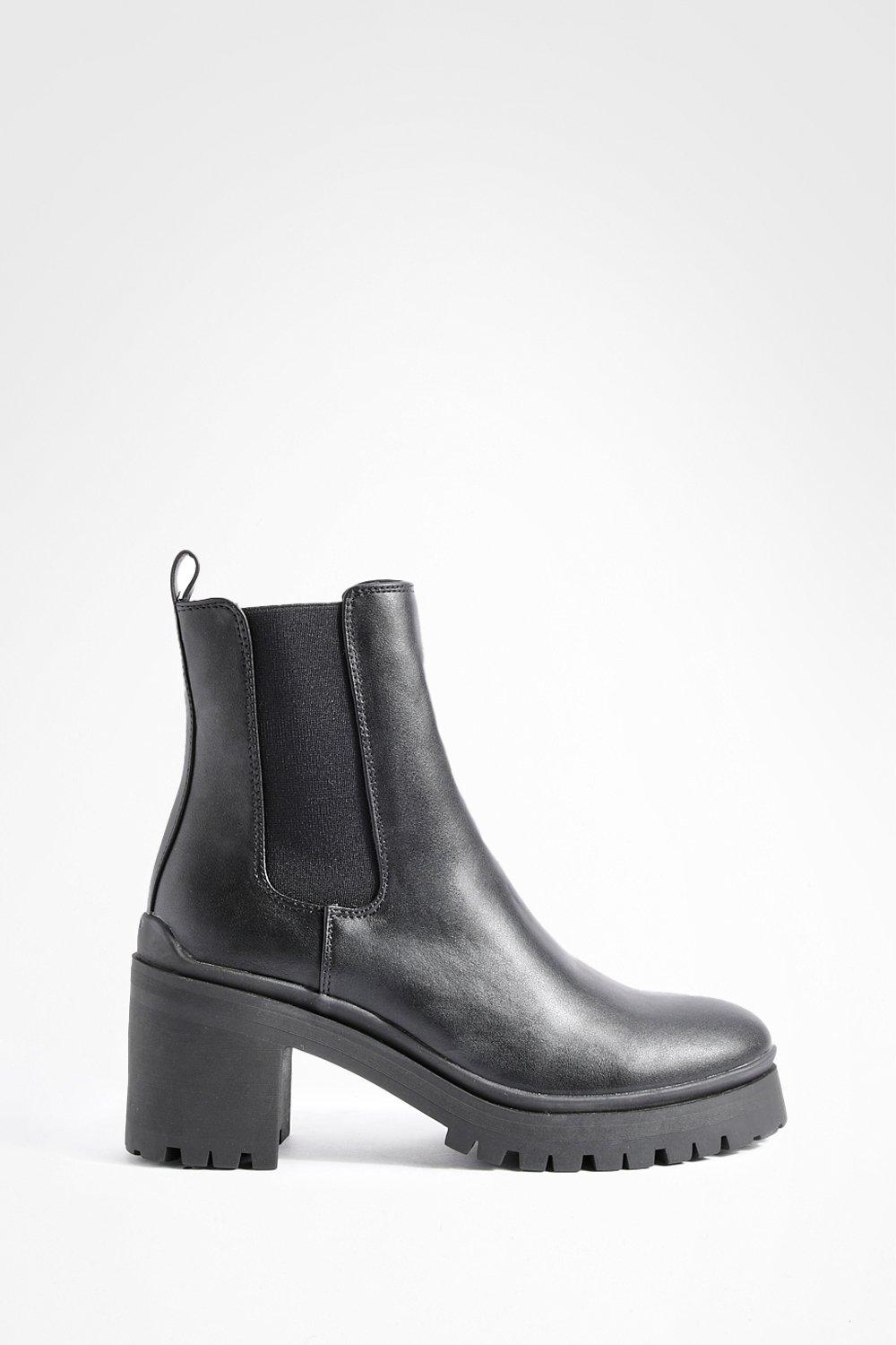 Black chelsea outlet boots block heel