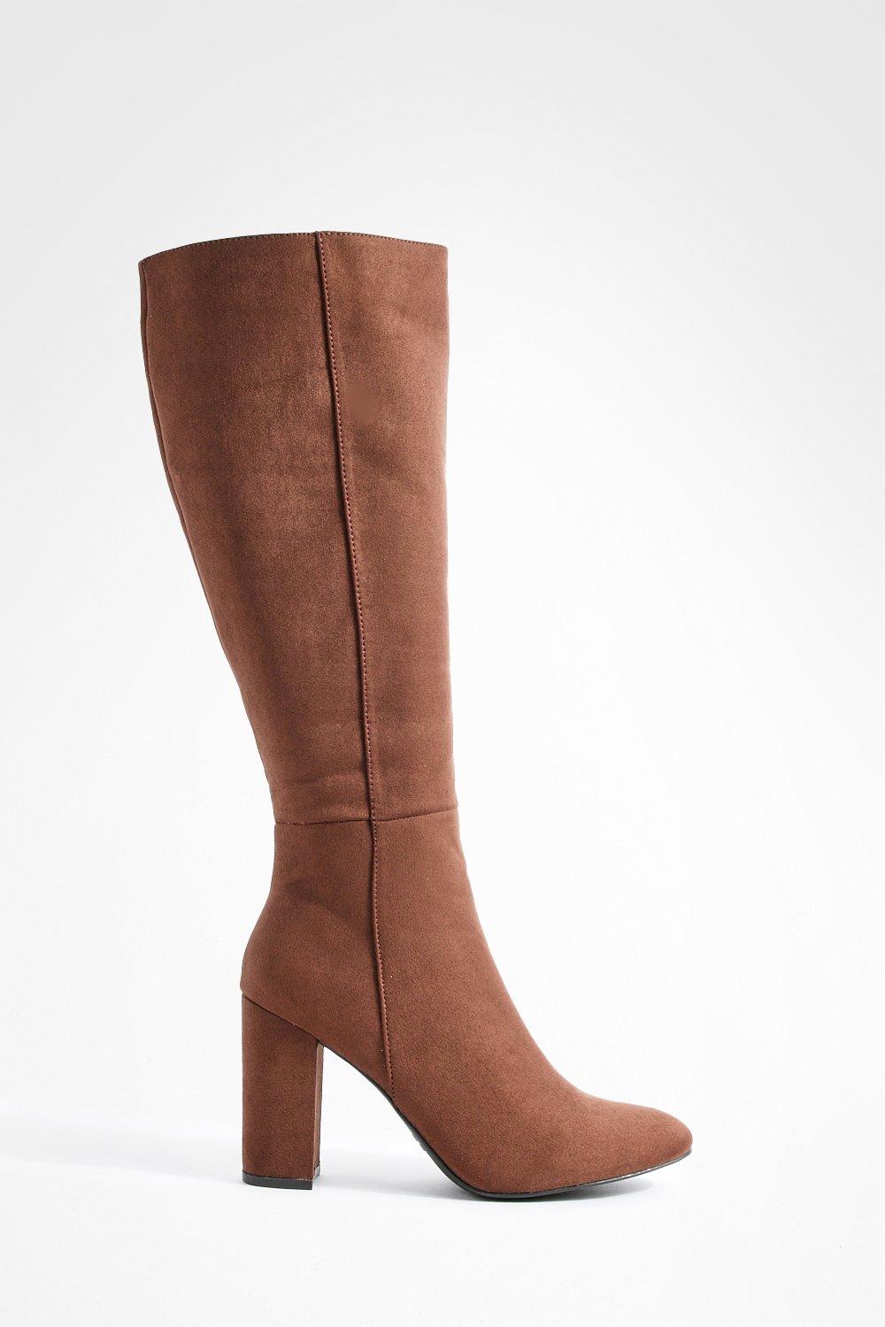 Boohoo suede boots sale