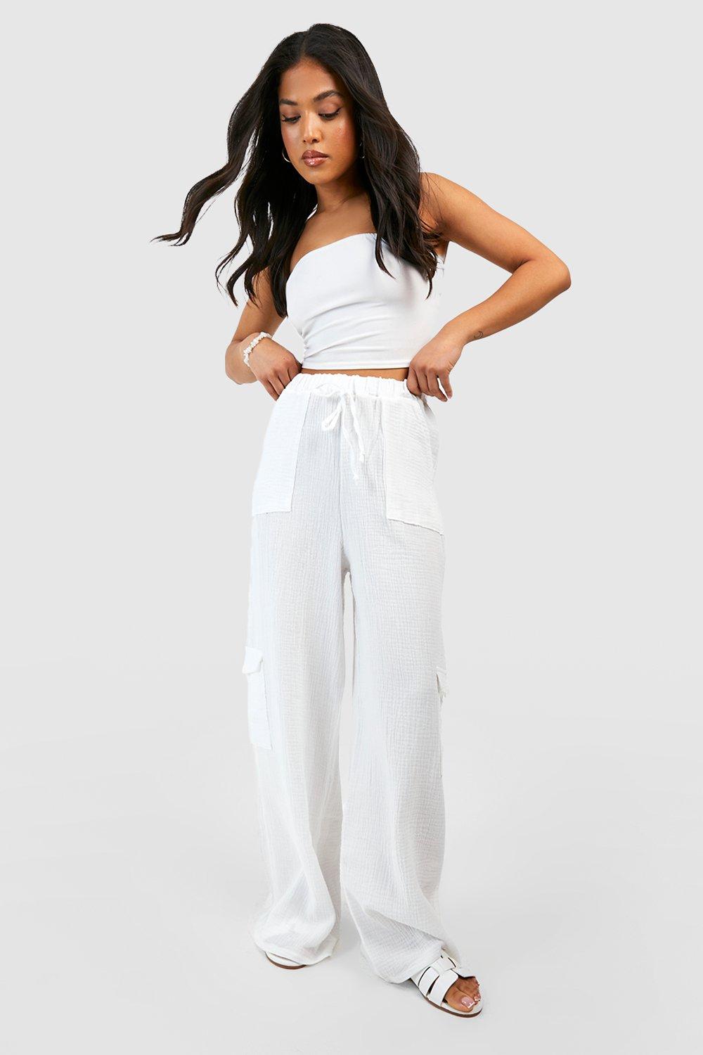 Petite white hotsell trousers uk