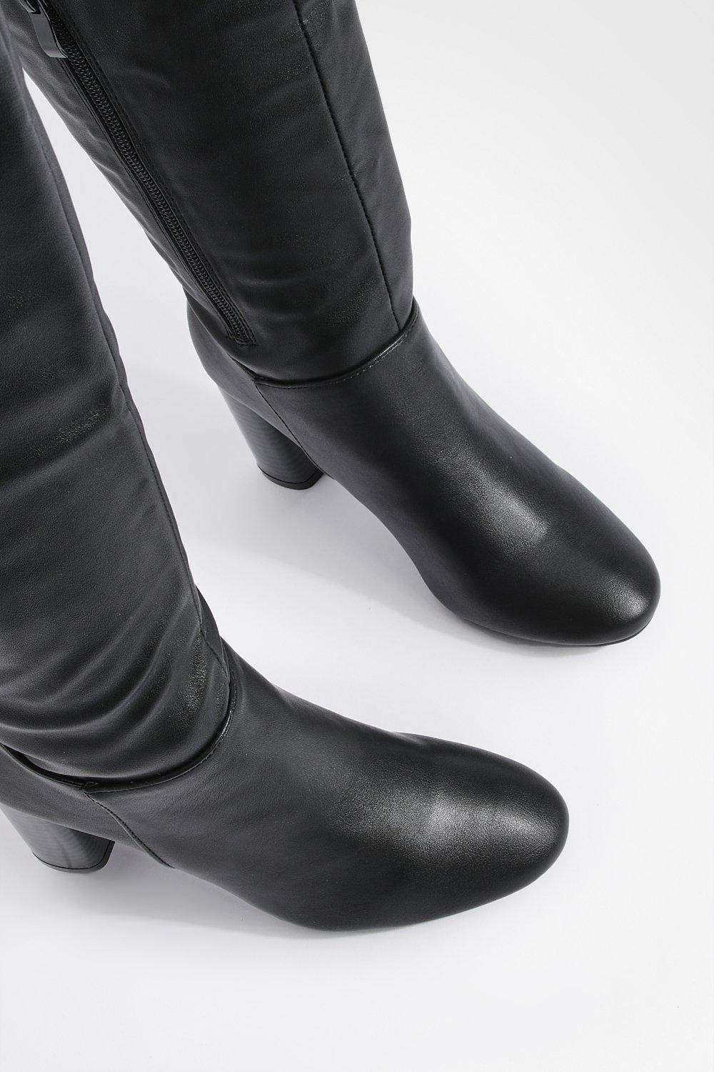 Knee high boots boohoo sale