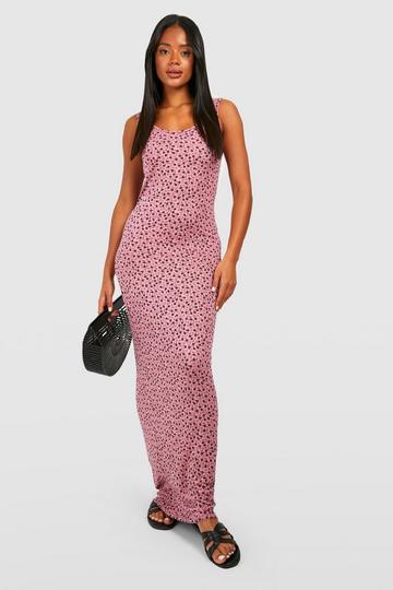 Printed Maxi Dress pink