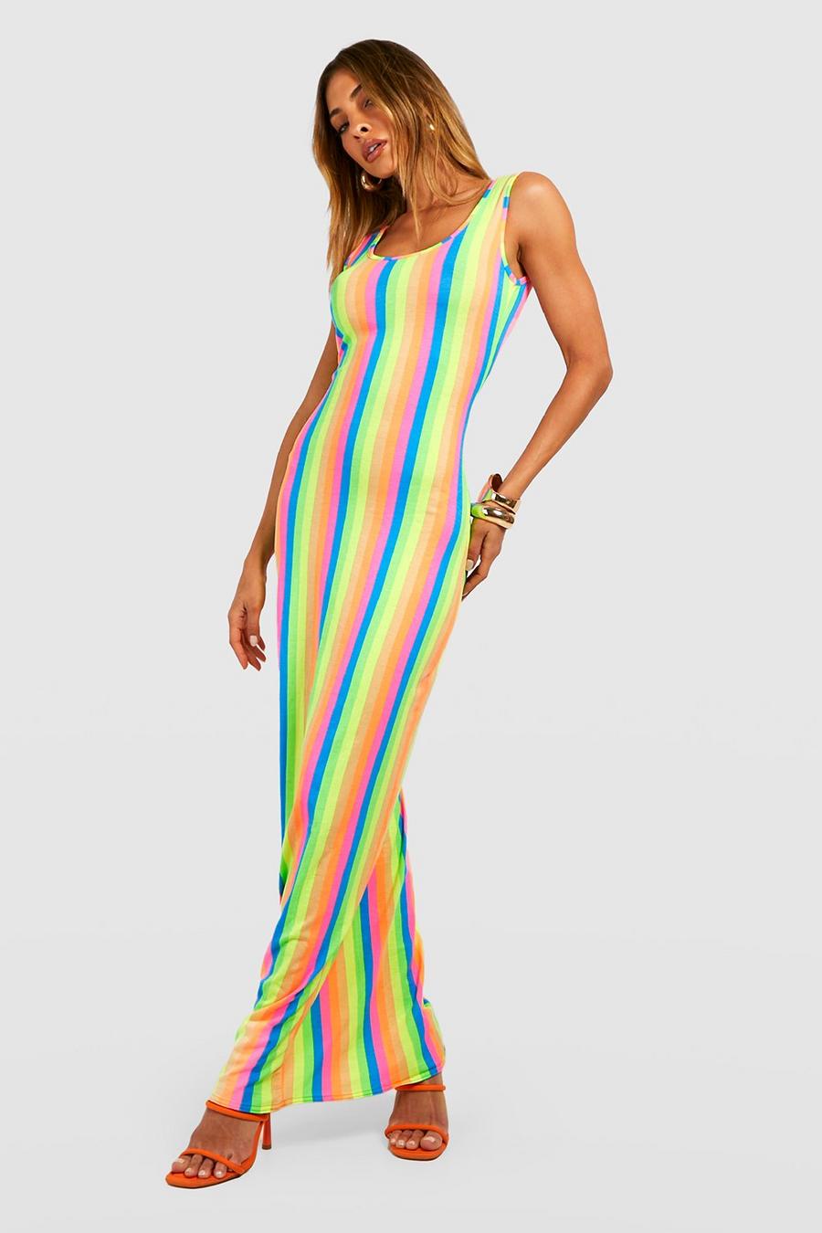 Multi Stripe Maxi Dress