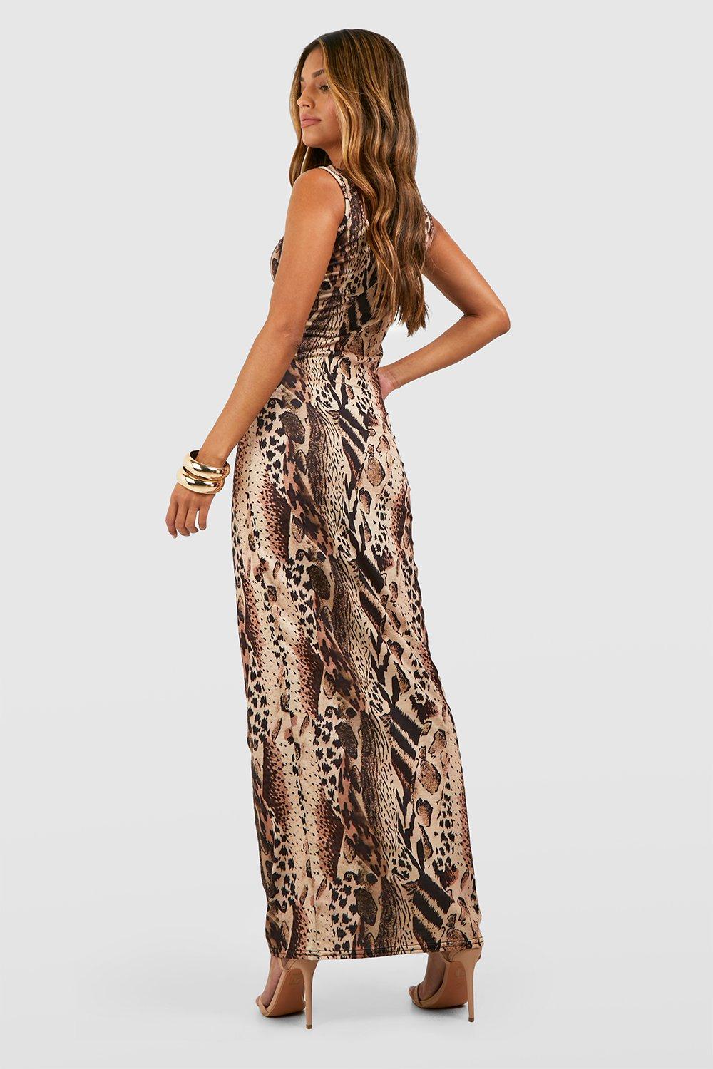 Boohoo animal clearance print dress