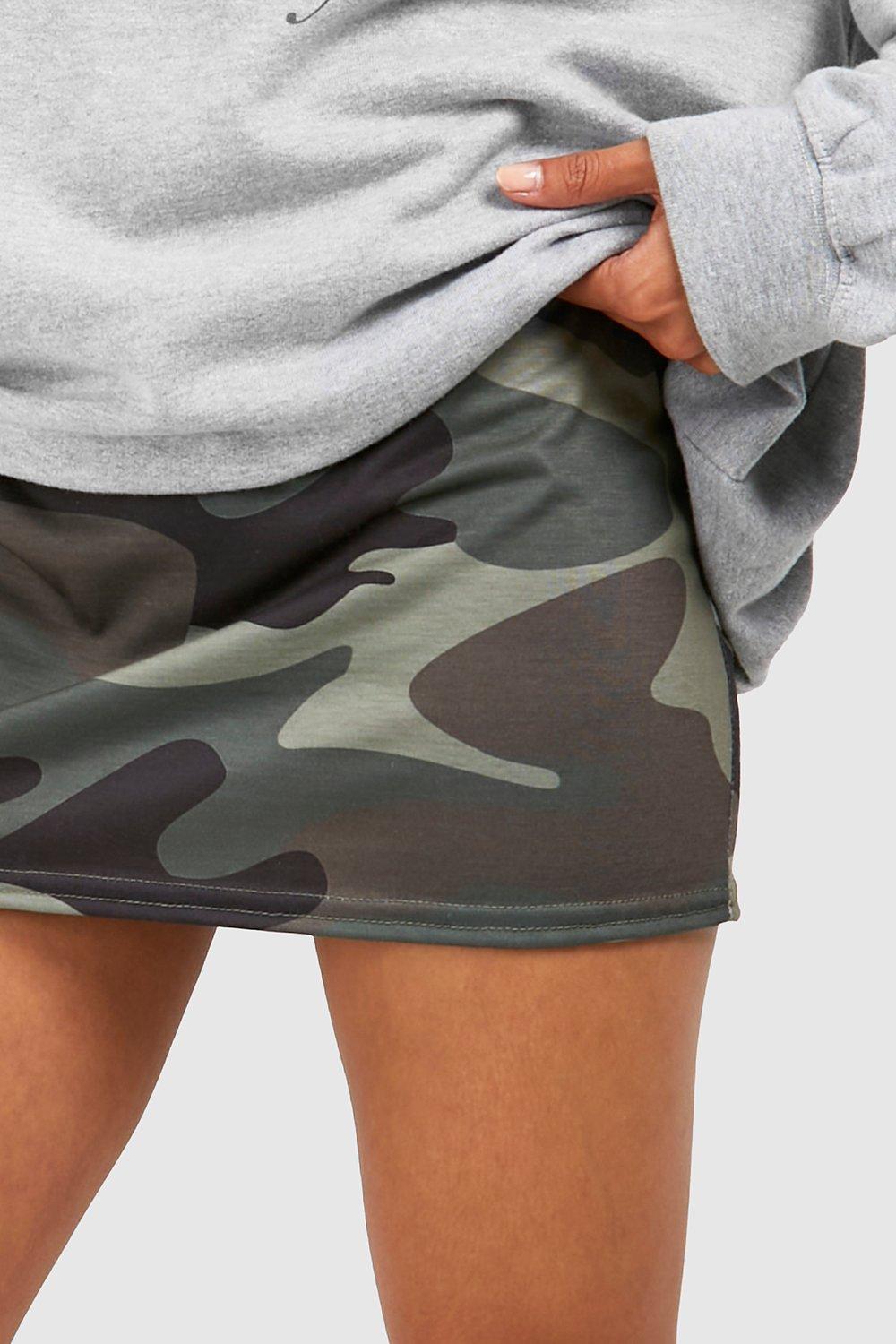 Camouflage skirt boohoo hotsell