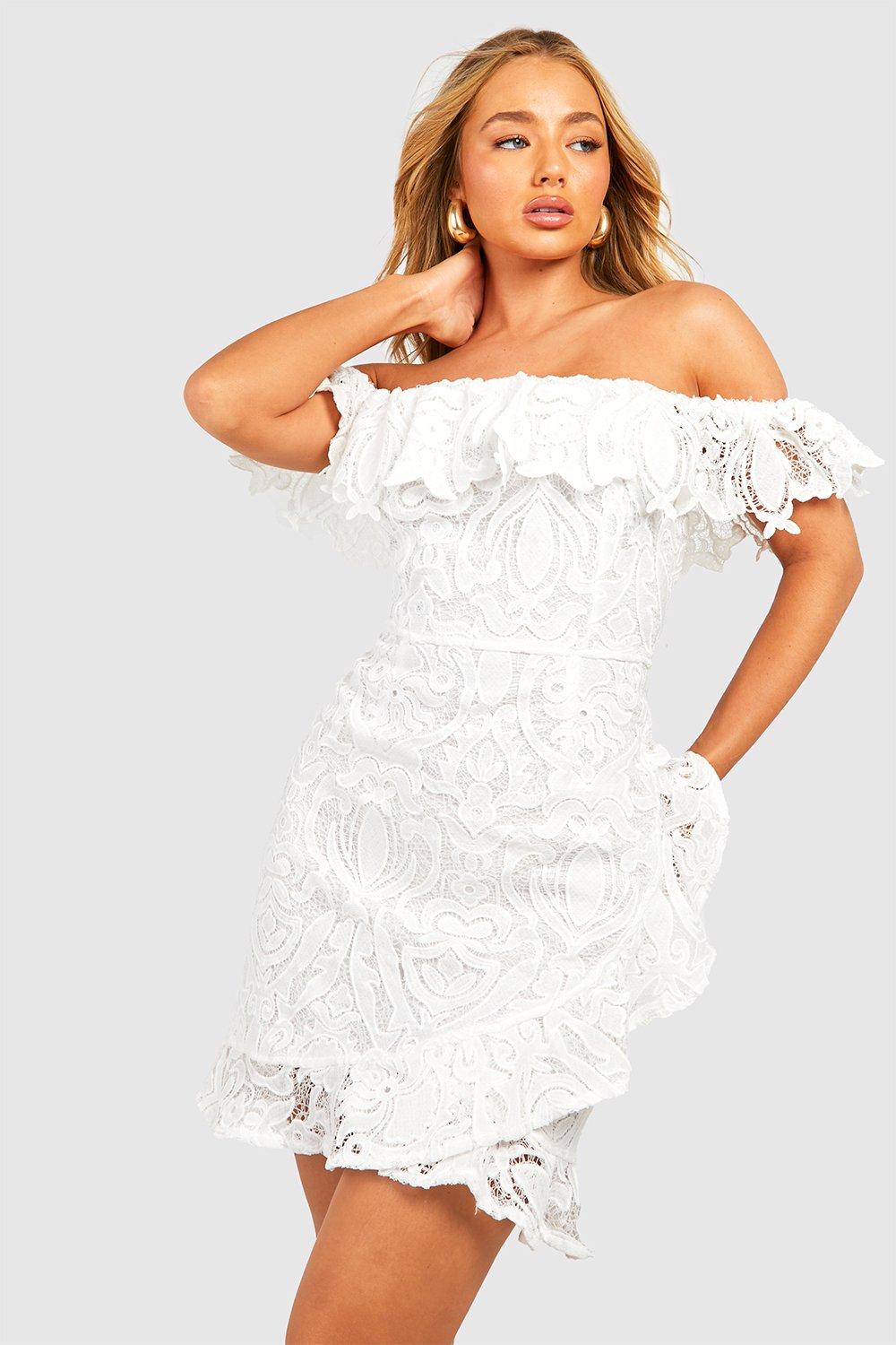 Plus Boutique Off Shoulder Lace Sundress