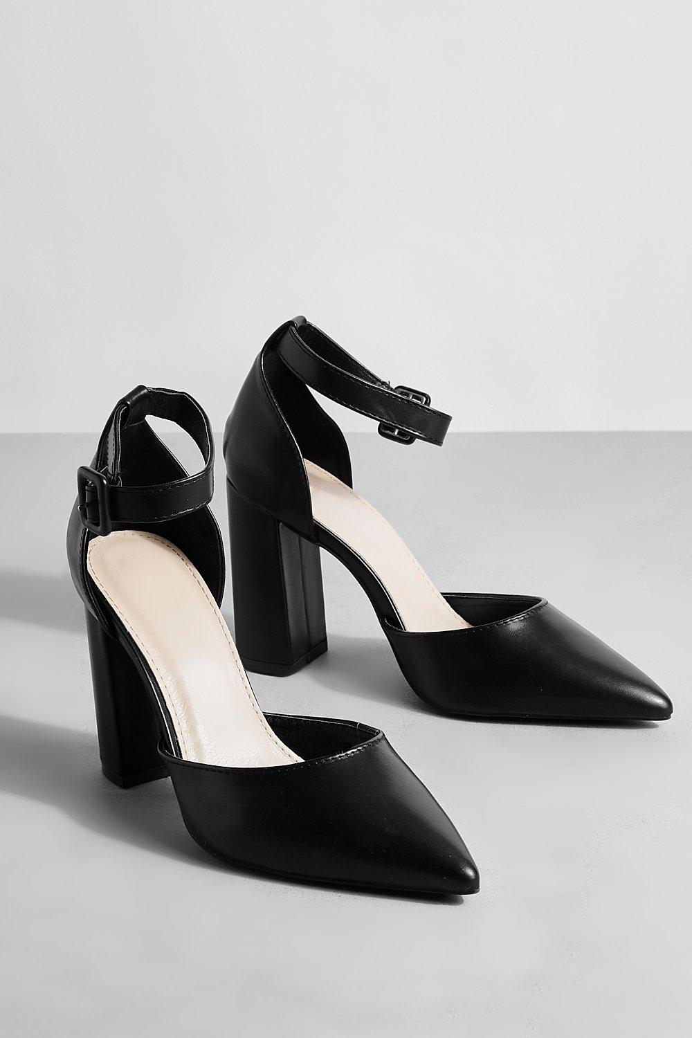 Mid heel on sale block court shoes