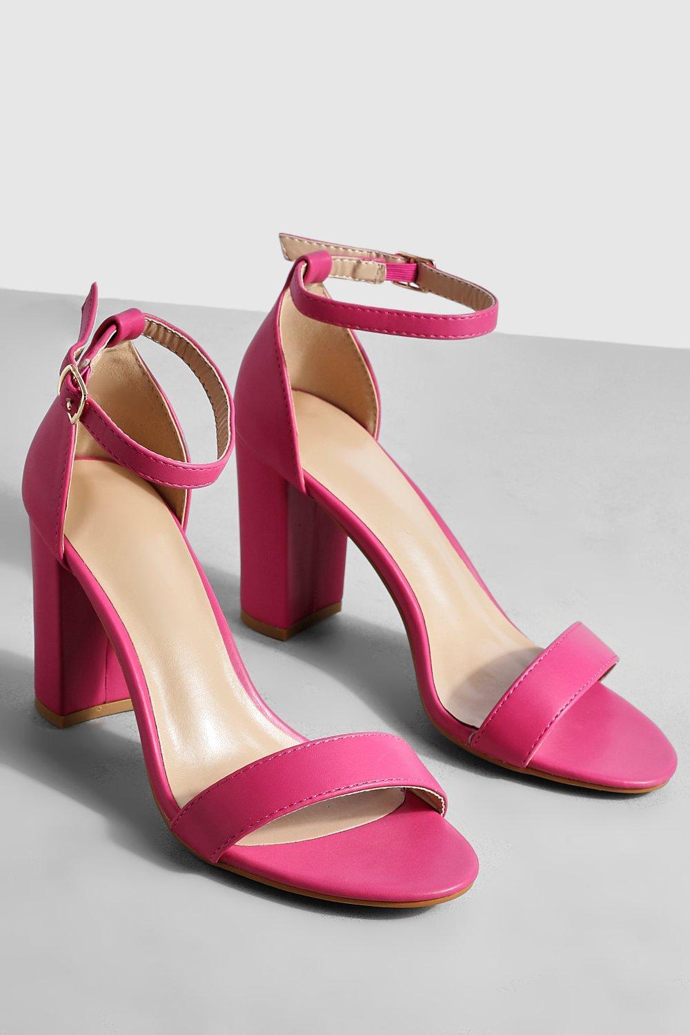 Pink barely 2024 there block heels