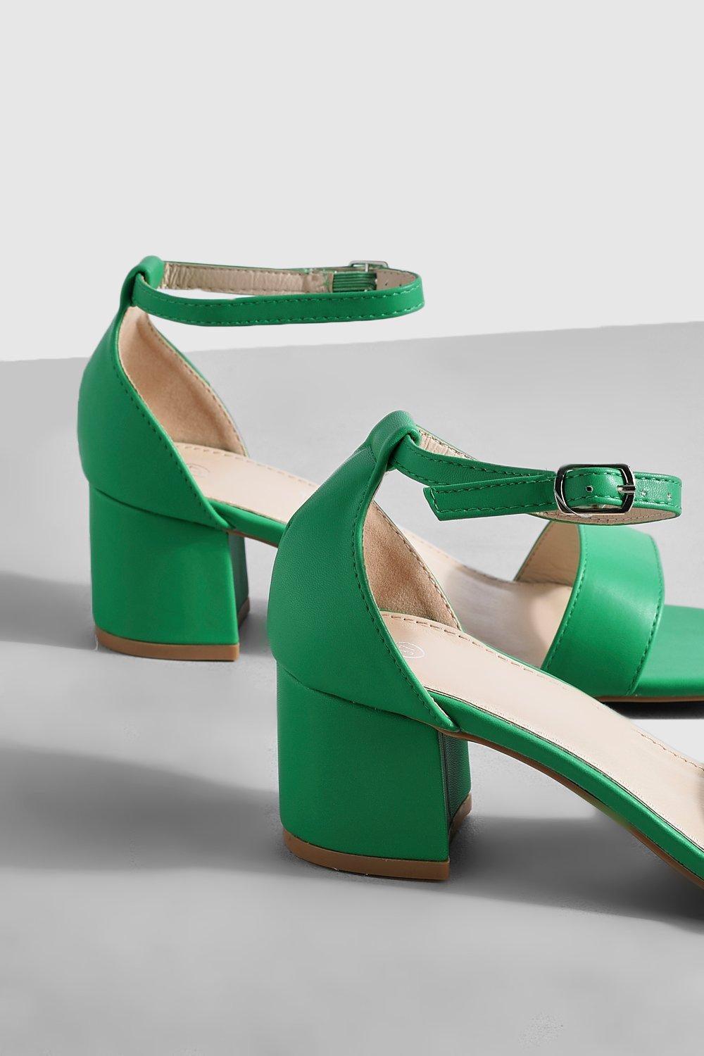 Green block heels clearance uk