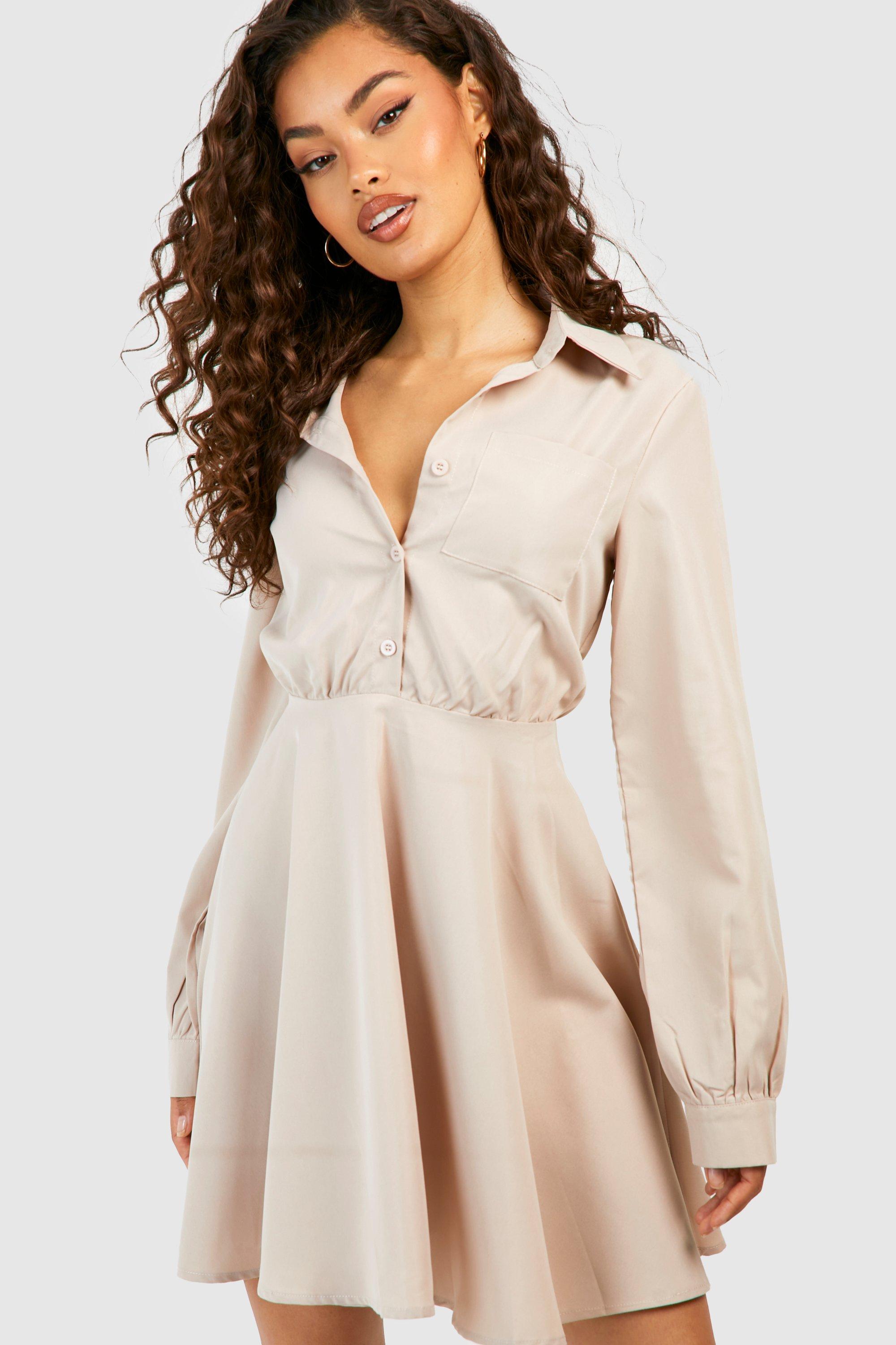 White shirt hot sale dress missguided