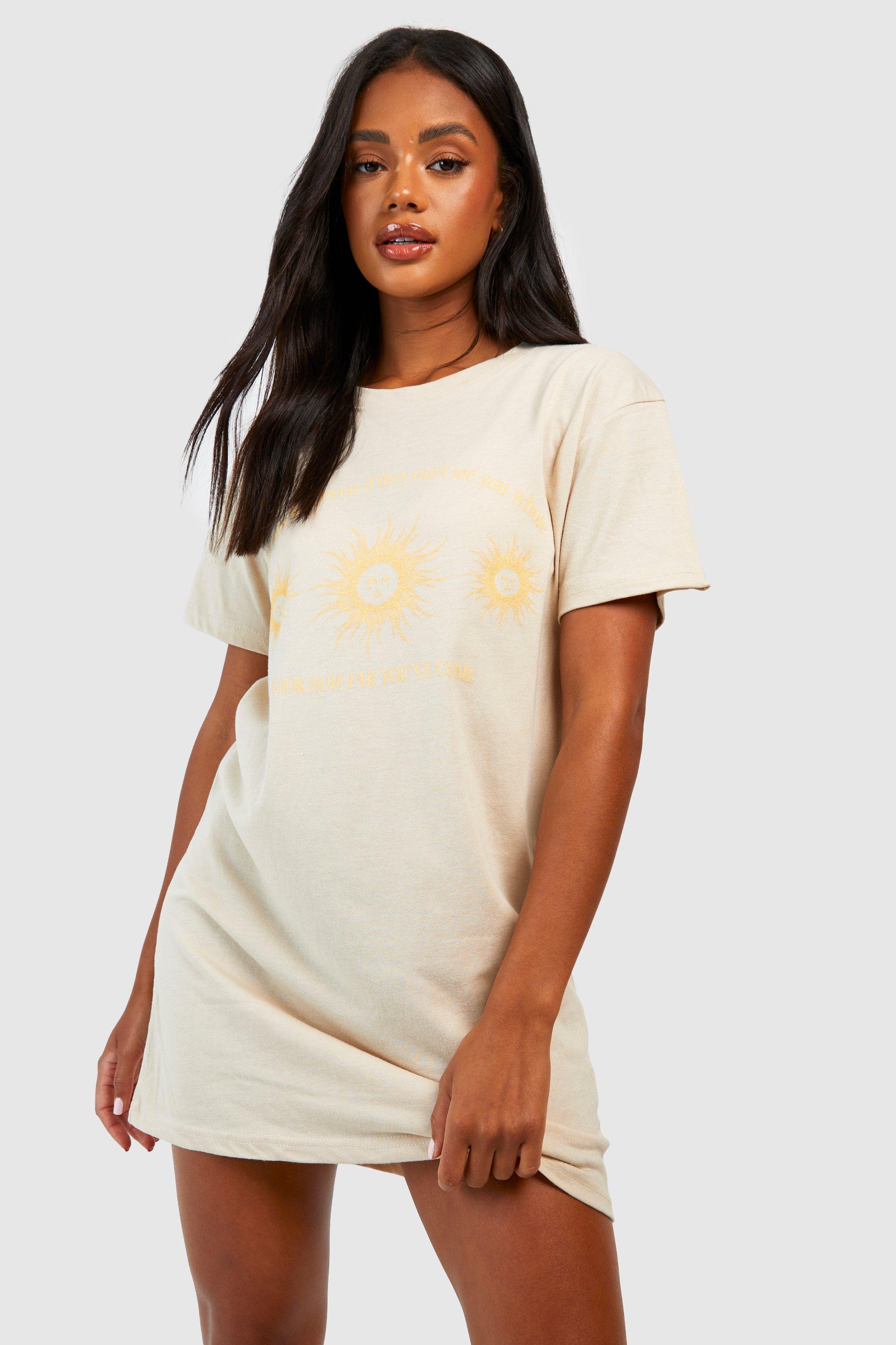 Boohoo oversized shop t shirt dress