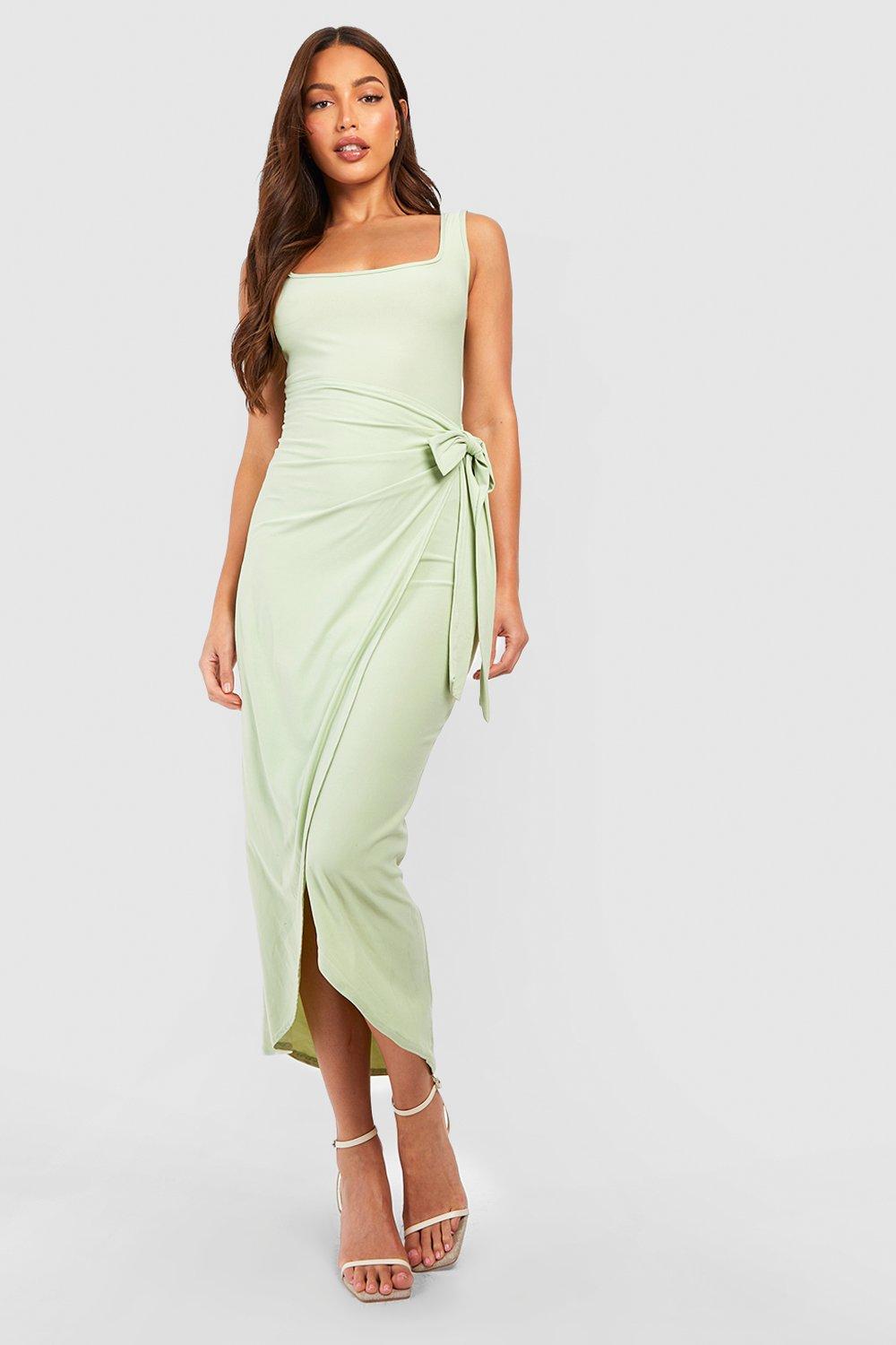 Jersey tie outlet waist dress